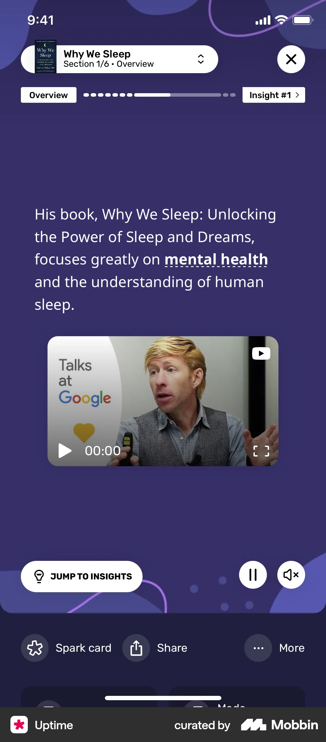 Uptime iOS Stories screen