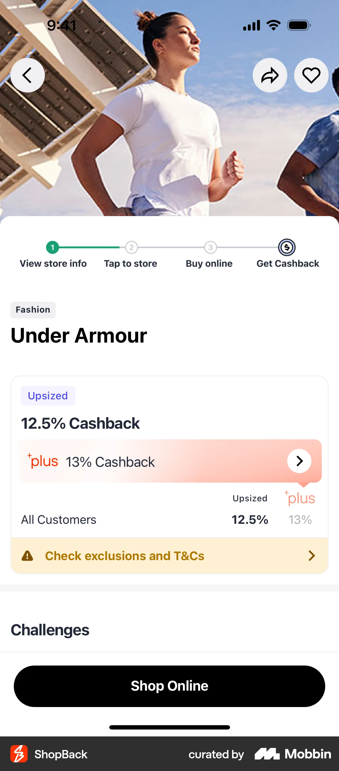 ShopBack iOS screen containing Photo UI element