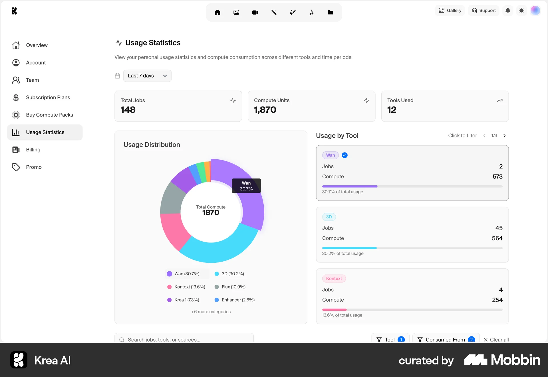 Krea AI Web Progress screen