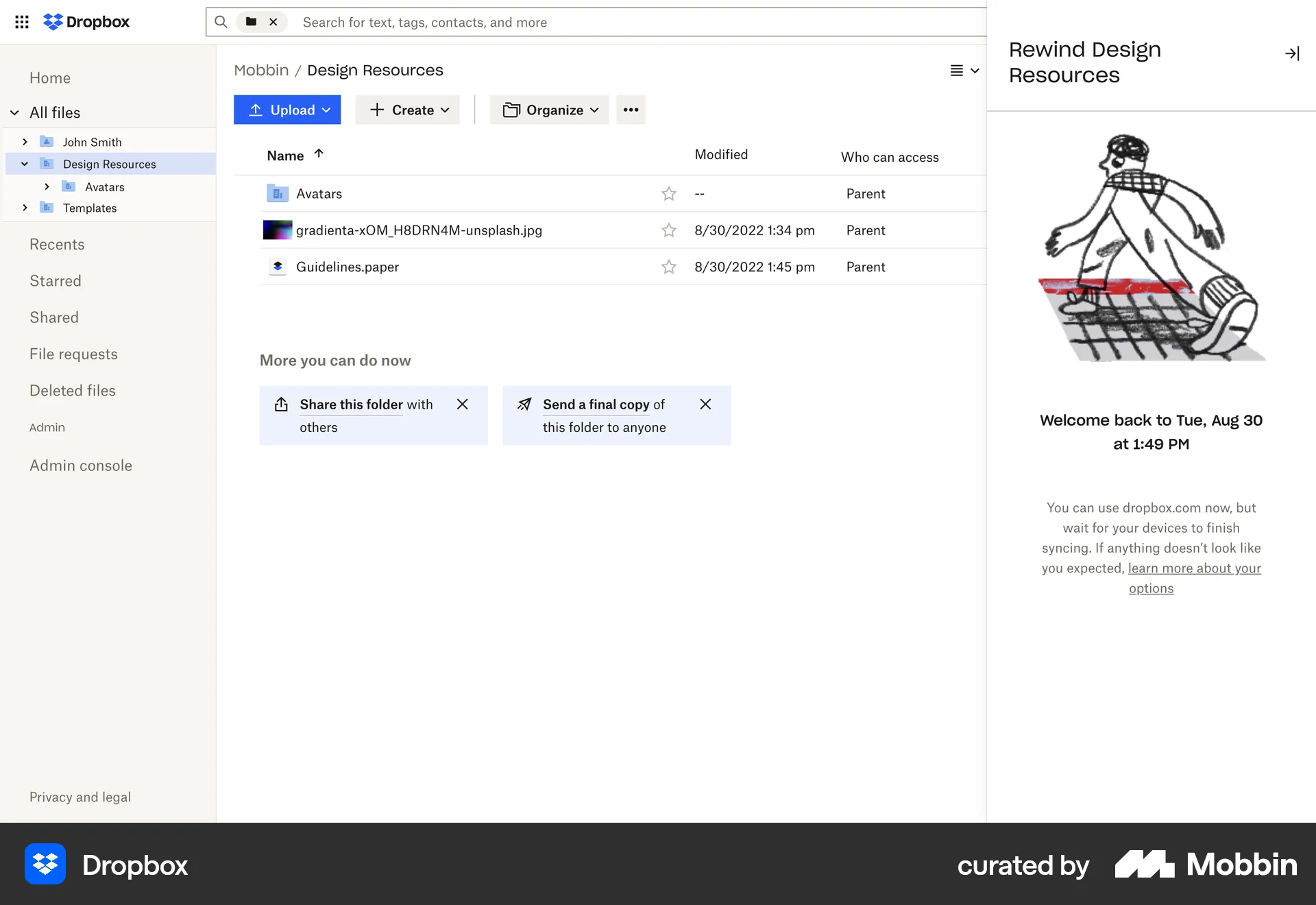 Trop Box Element Dropbox Web Screen | Mobbin