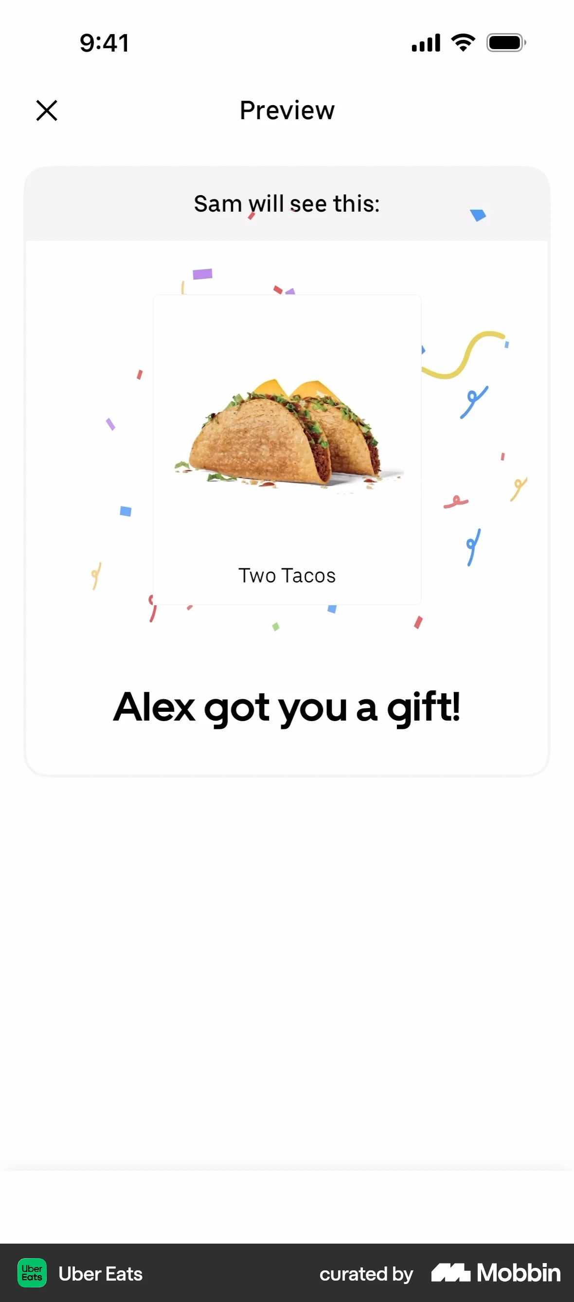 Uber Eats screen
