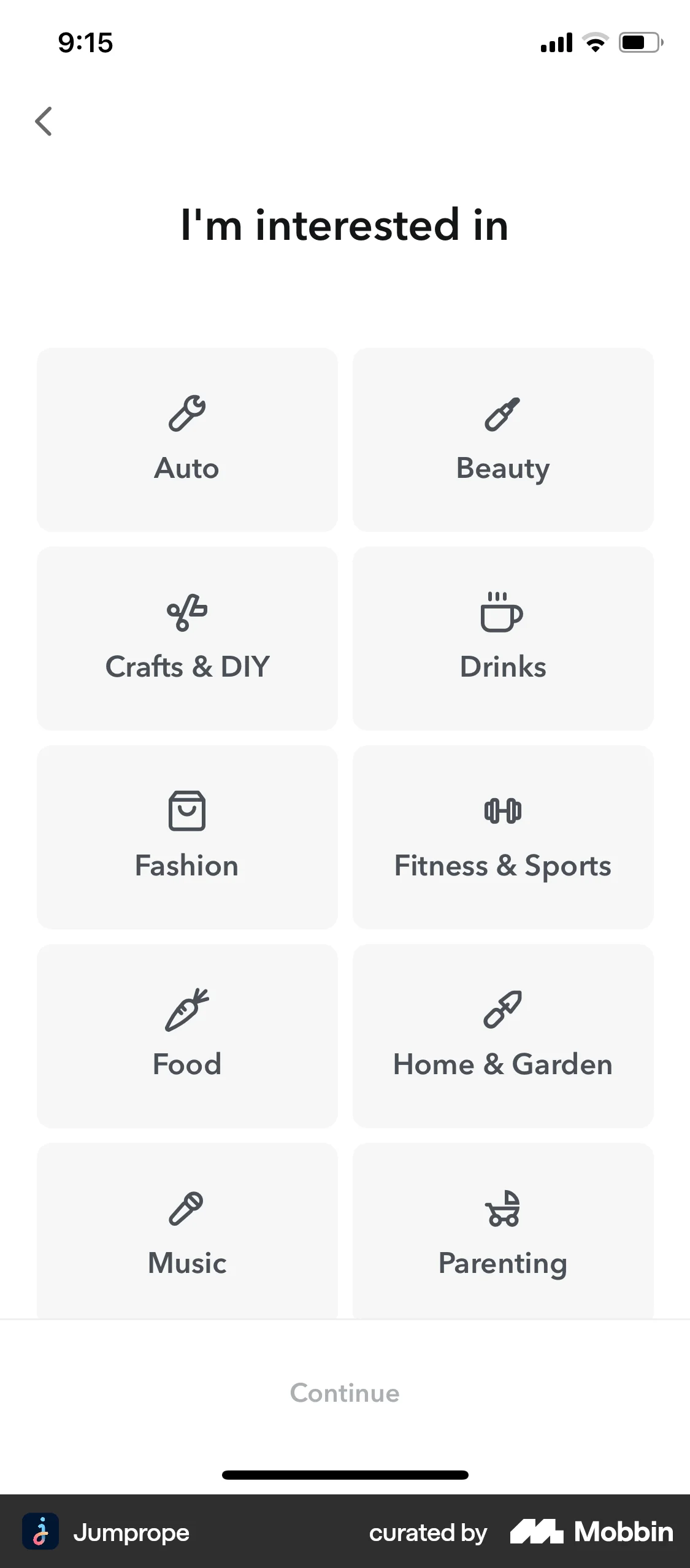 Jumprope iOS Photo & Video App screen