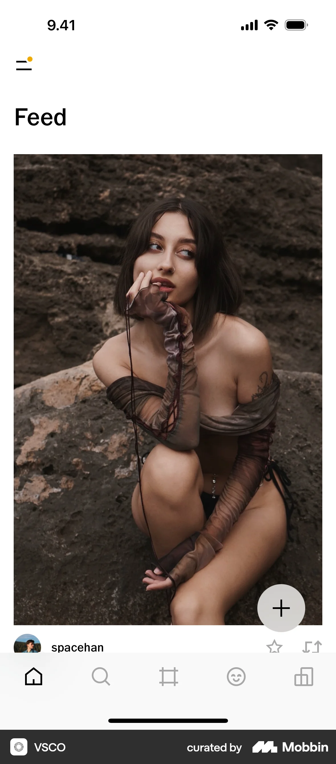 VSCO iOS screen containing Photo UI element