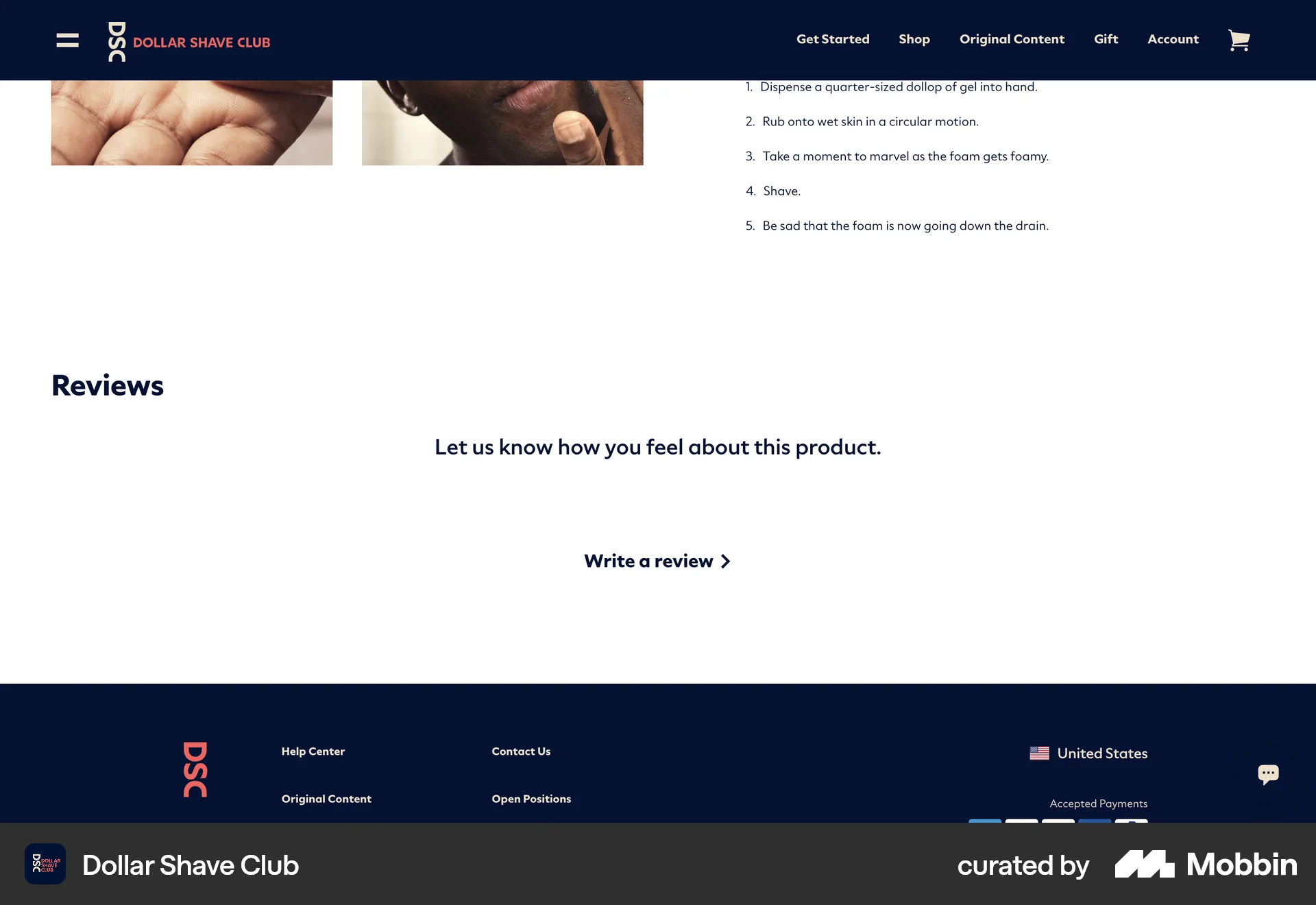 Dollar Shave Club Web Reviews & Ratings screen