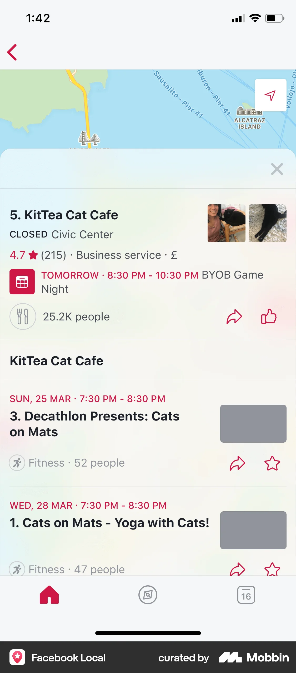 Facebook Local iOS Event Detail screen