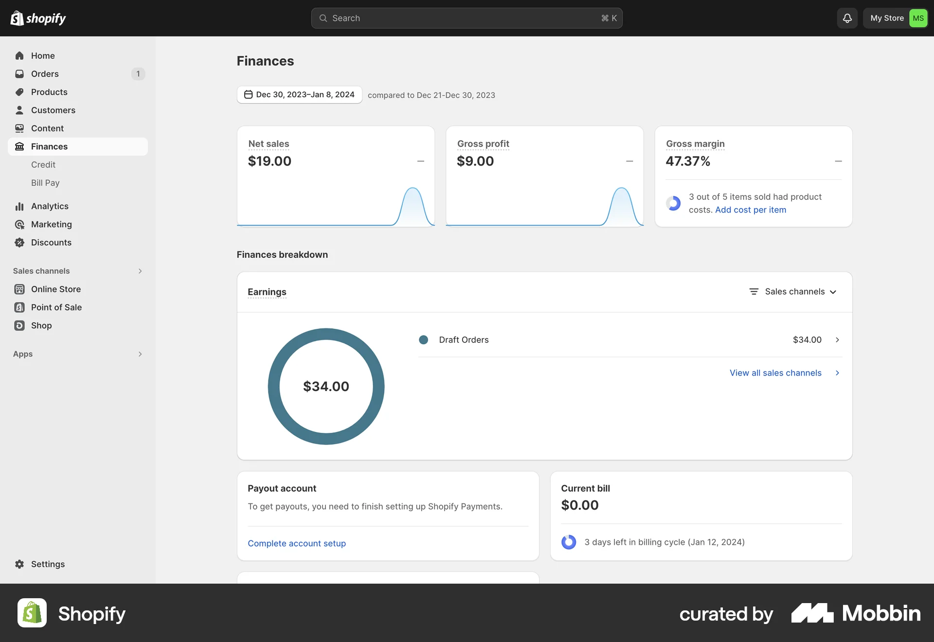 Shopify Web CRM App screen