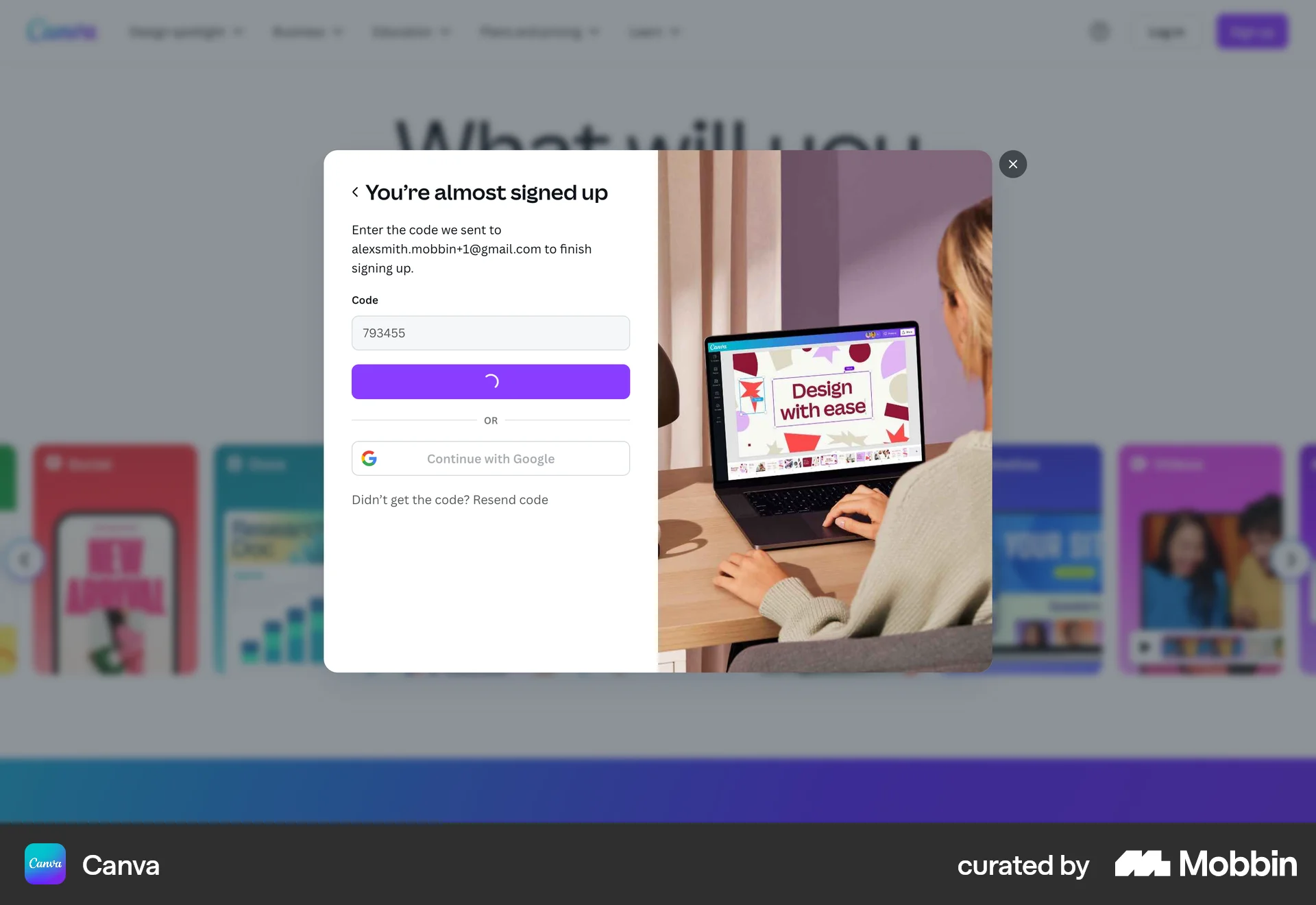 Canva Web Loading screen