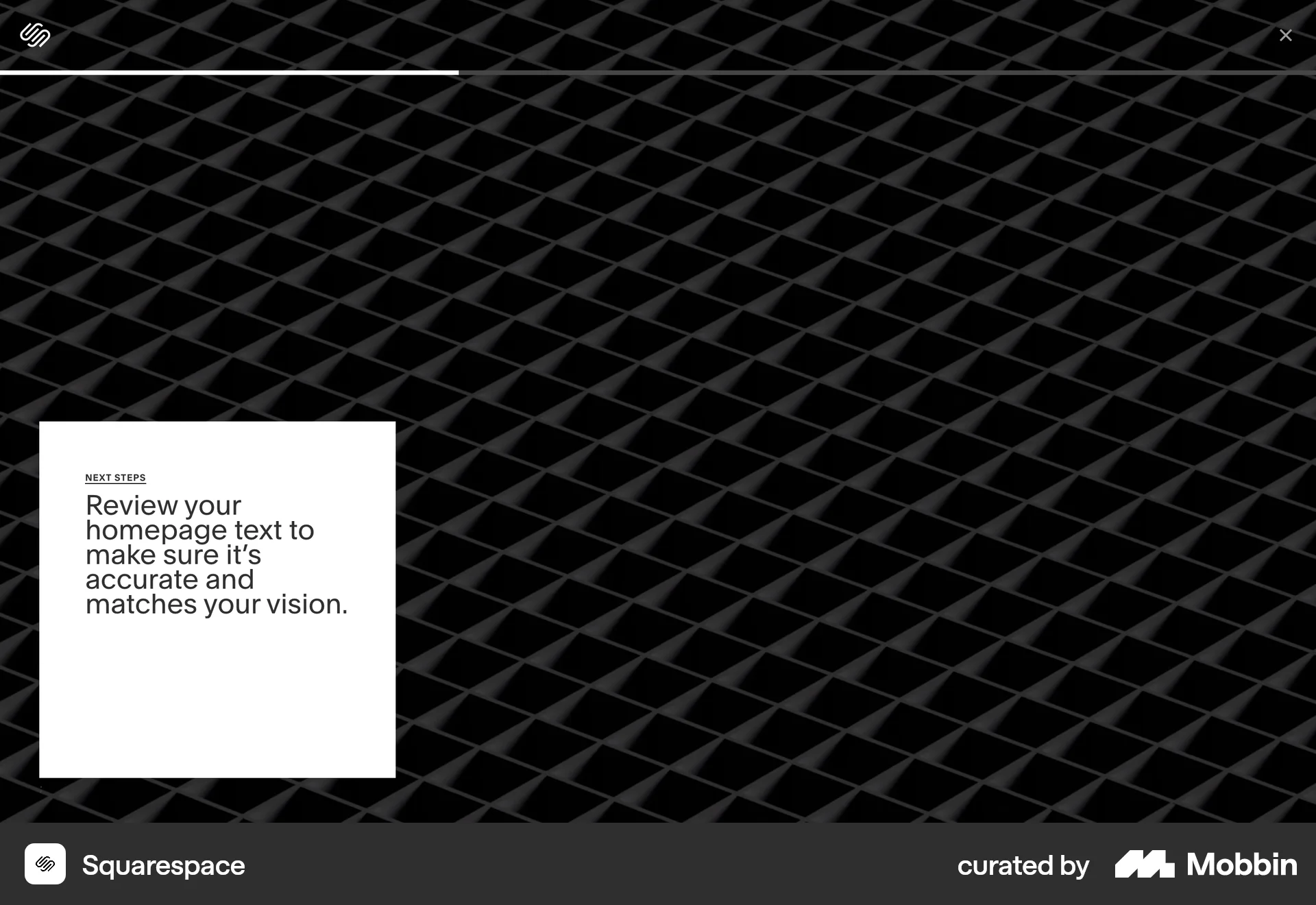 Squarespace Web screen containing Loading Indicator UI element