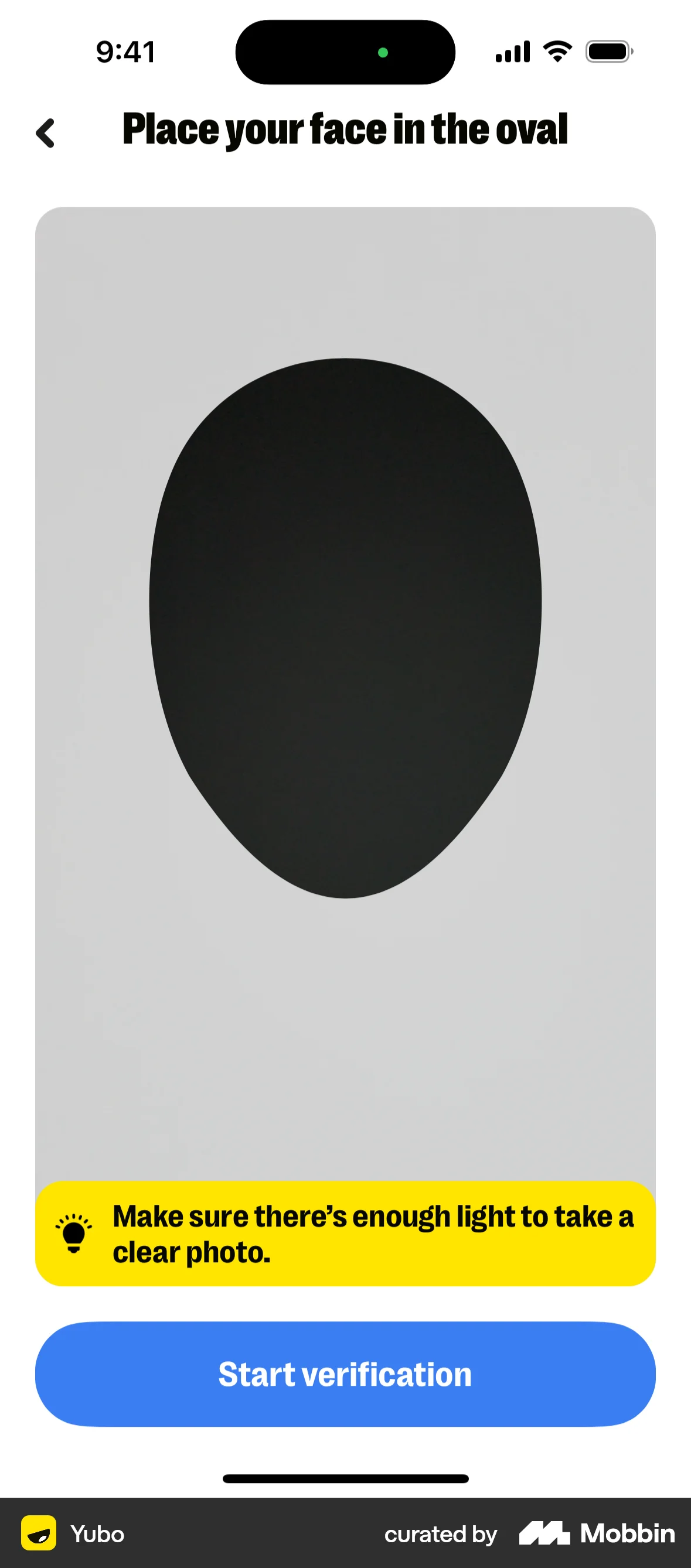 Yubo iOS Verification screen