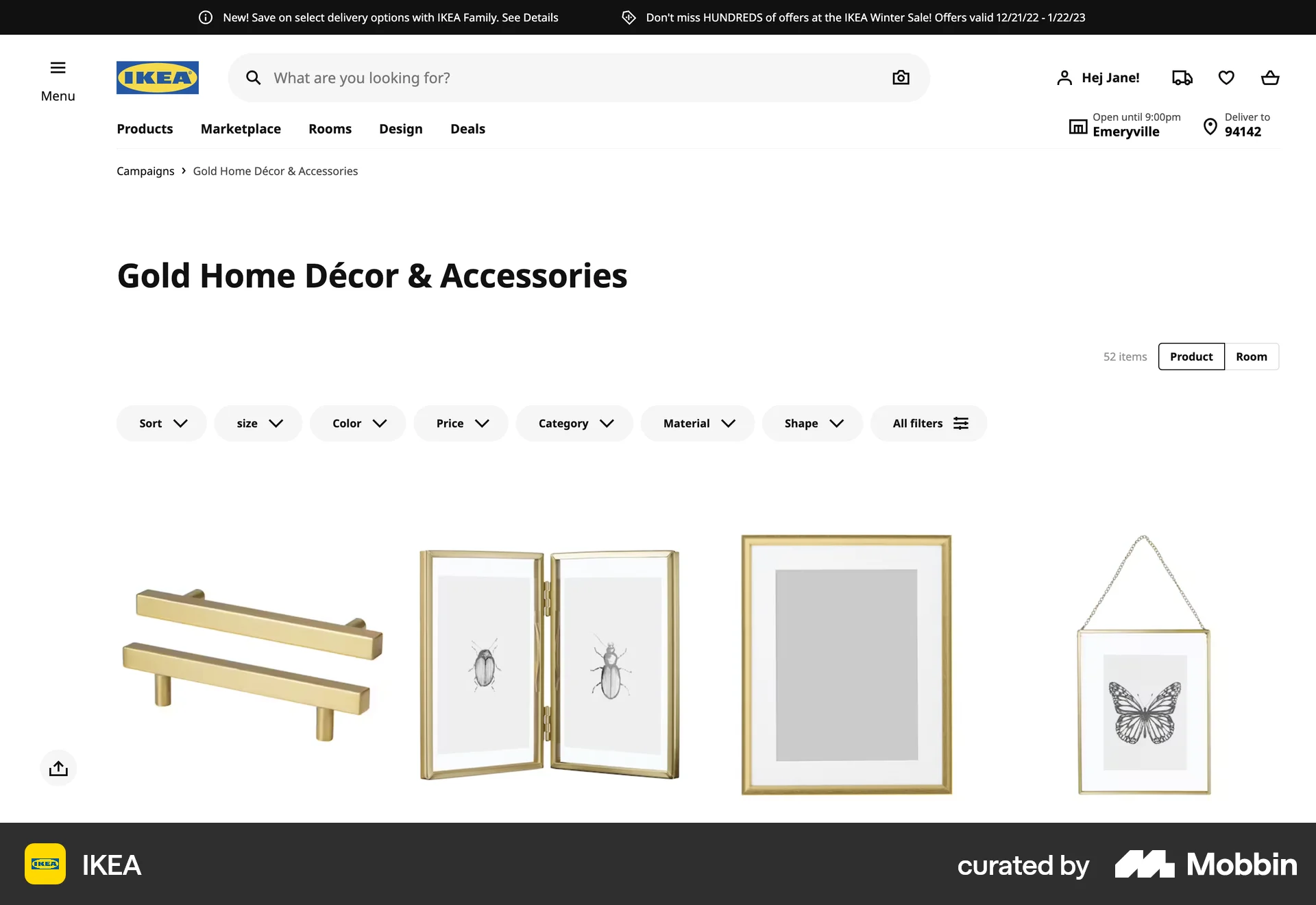IKEA Web Shop & Storefront screen