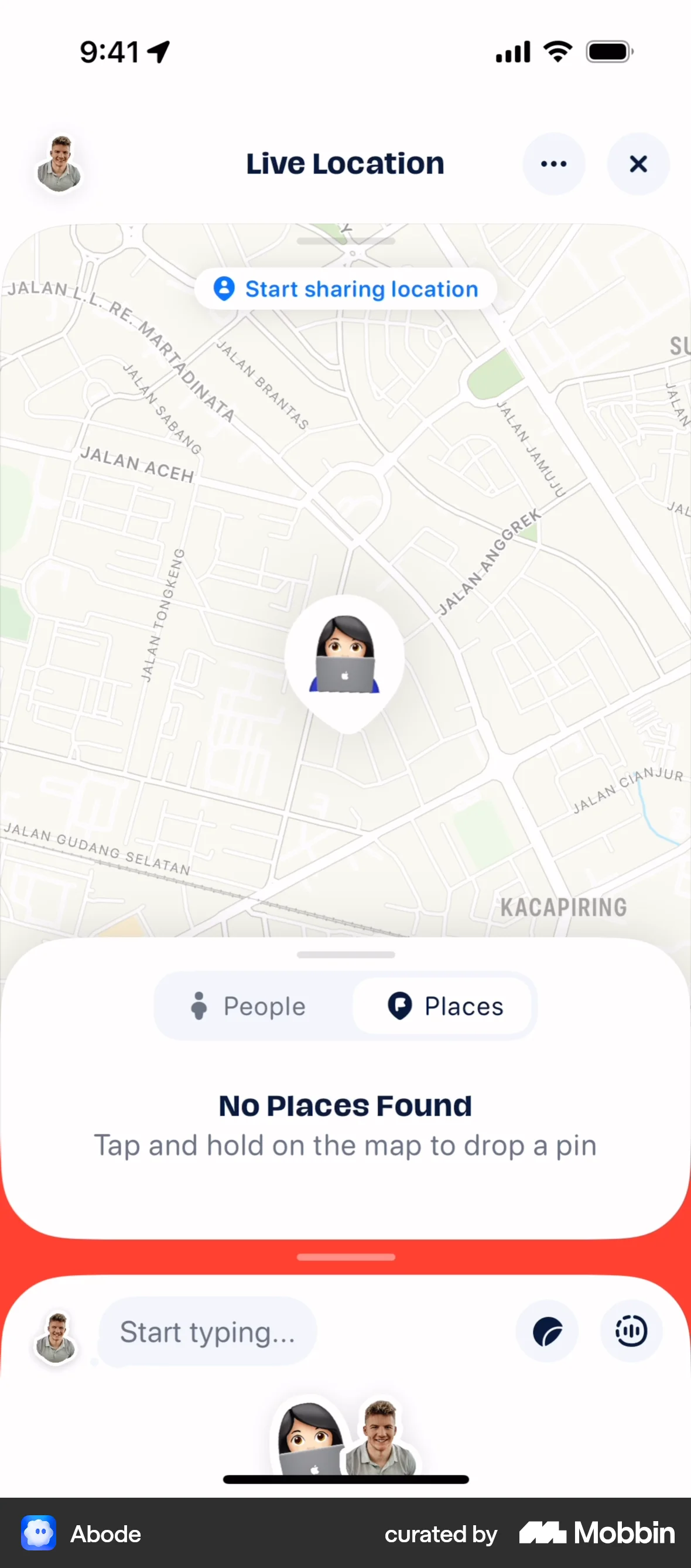 Abode iOS Empty State screen