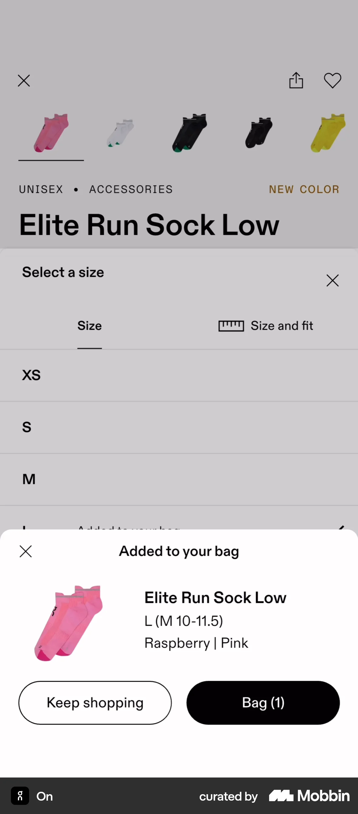 On iOS screen containing Bottom Sheet UI element