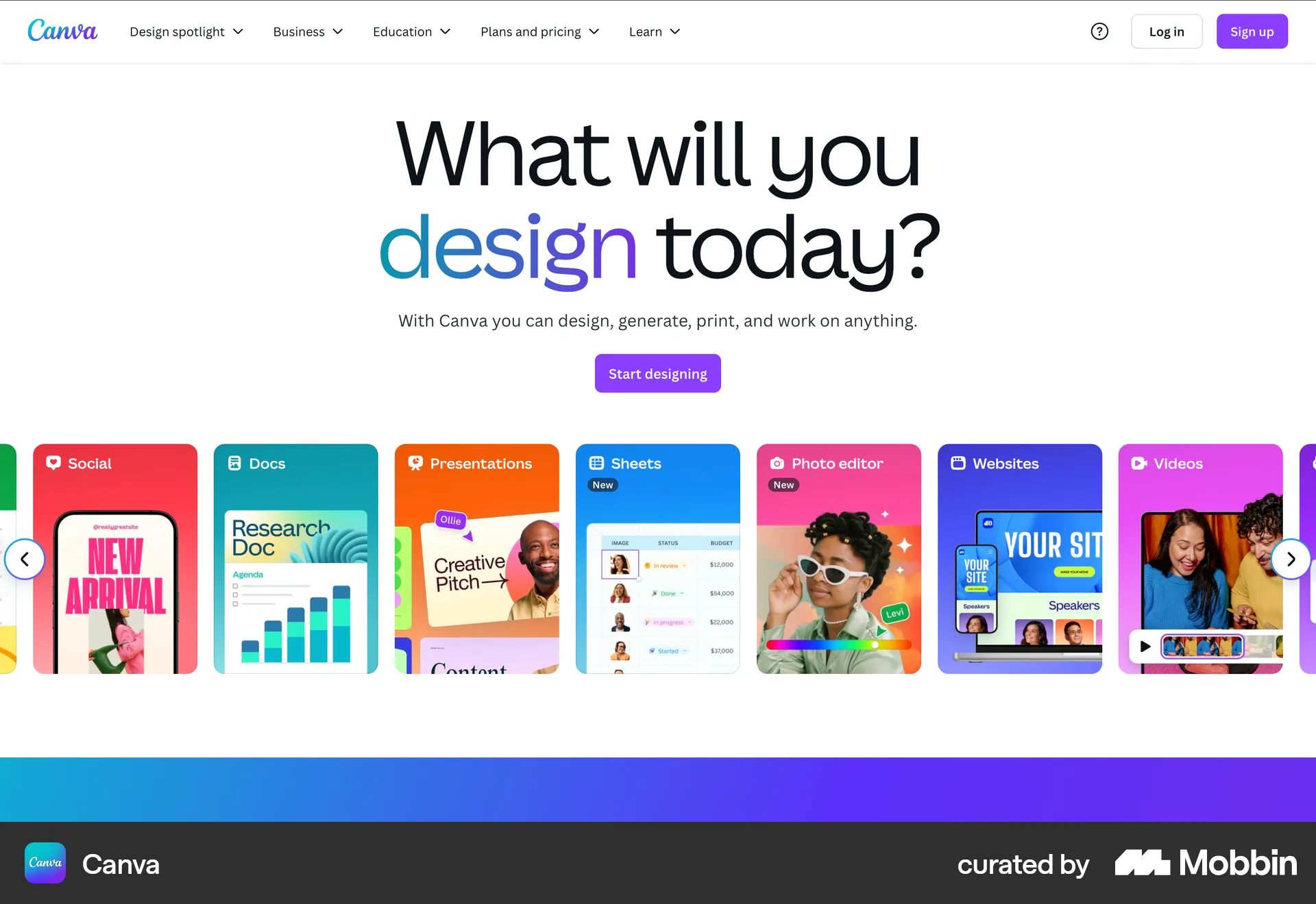 Canva Web Photo & Video App screen