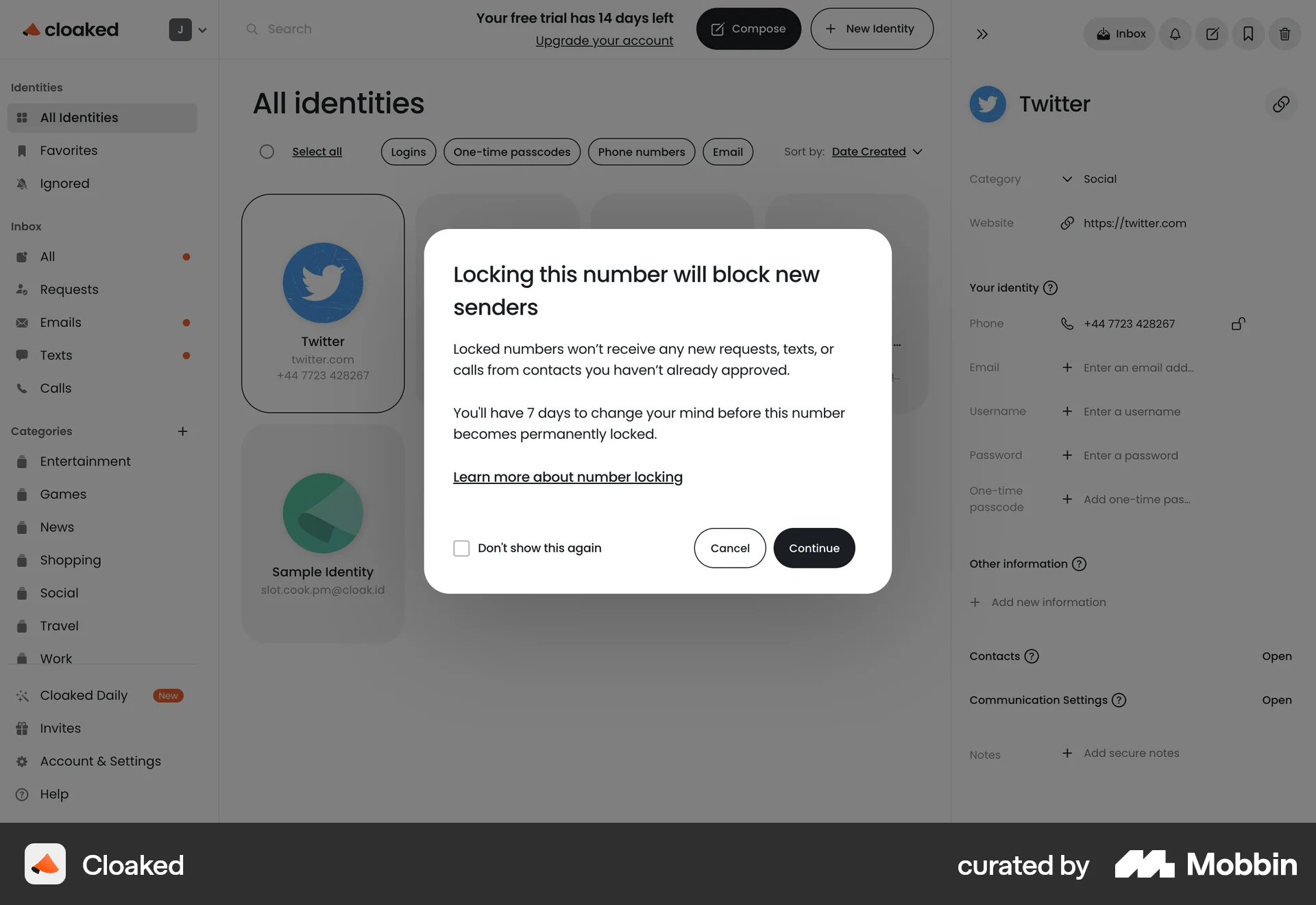 Cloaked Web Ban & Block screen