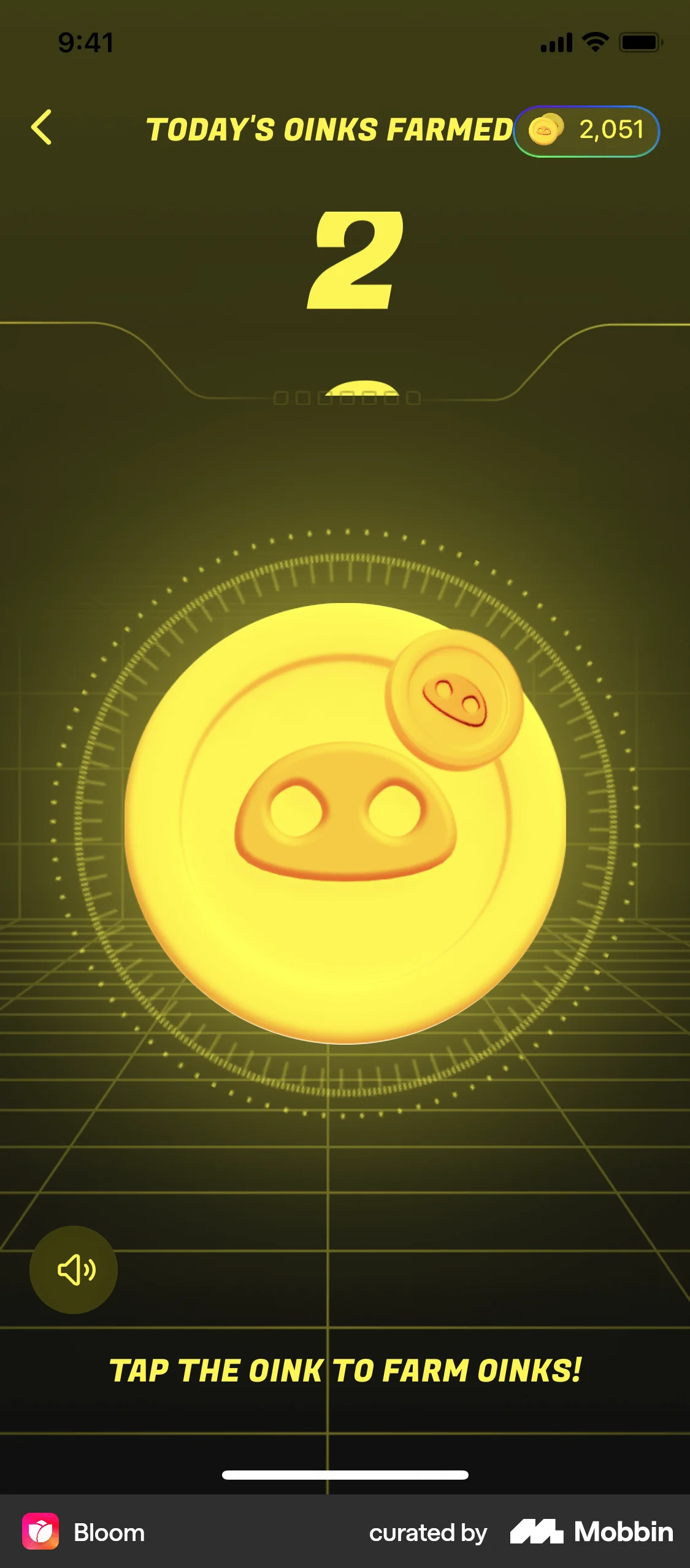 Bloom iOS Game UI screen