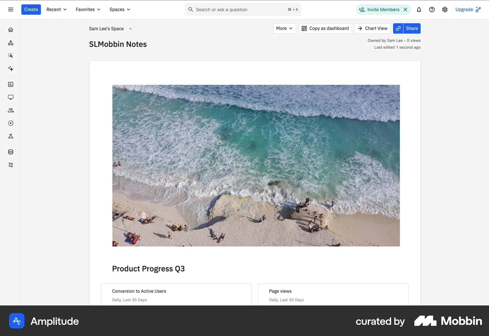 Amplitude Web Note Detail screen