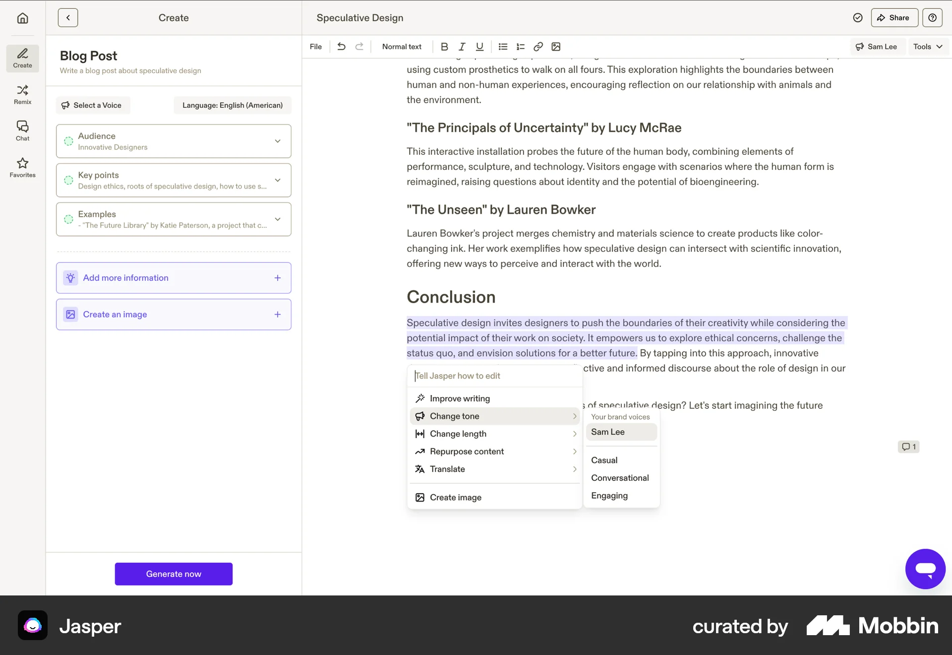 Jasper Web screen containing Dropdown Menu UI element