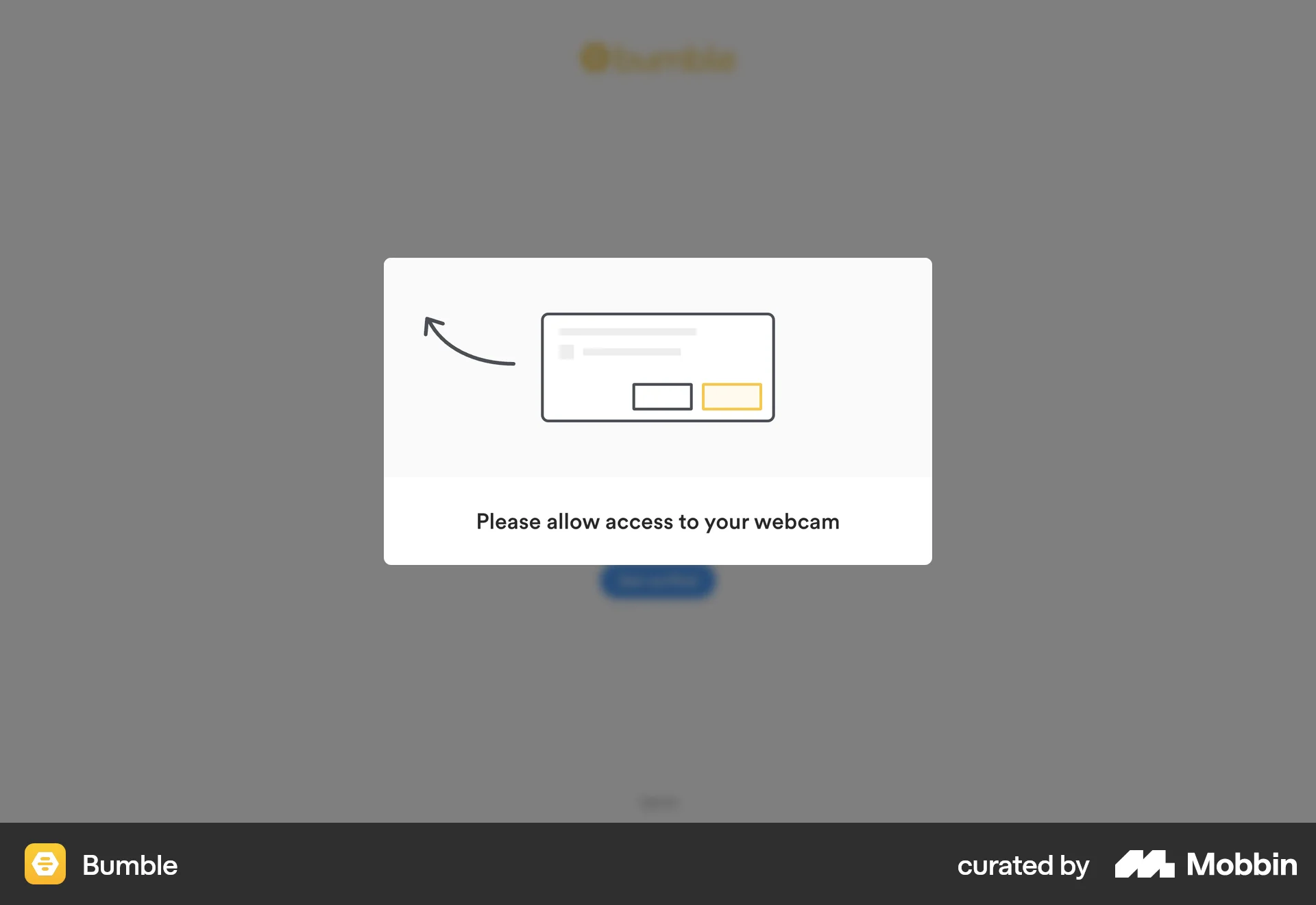 Bumble Web Permission screen