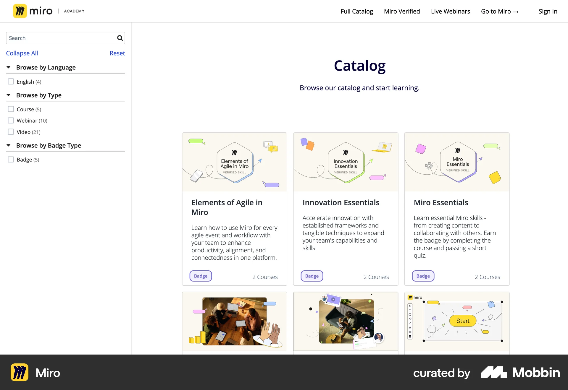 Miro Web screen containing Tree UI element