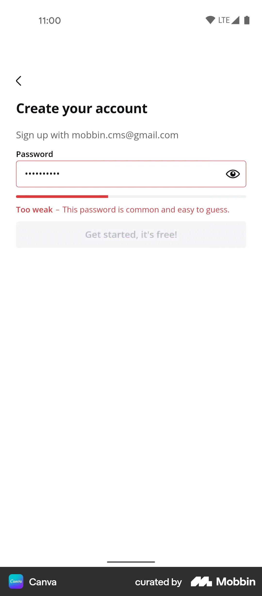 Canva Android Photo & Video App screen