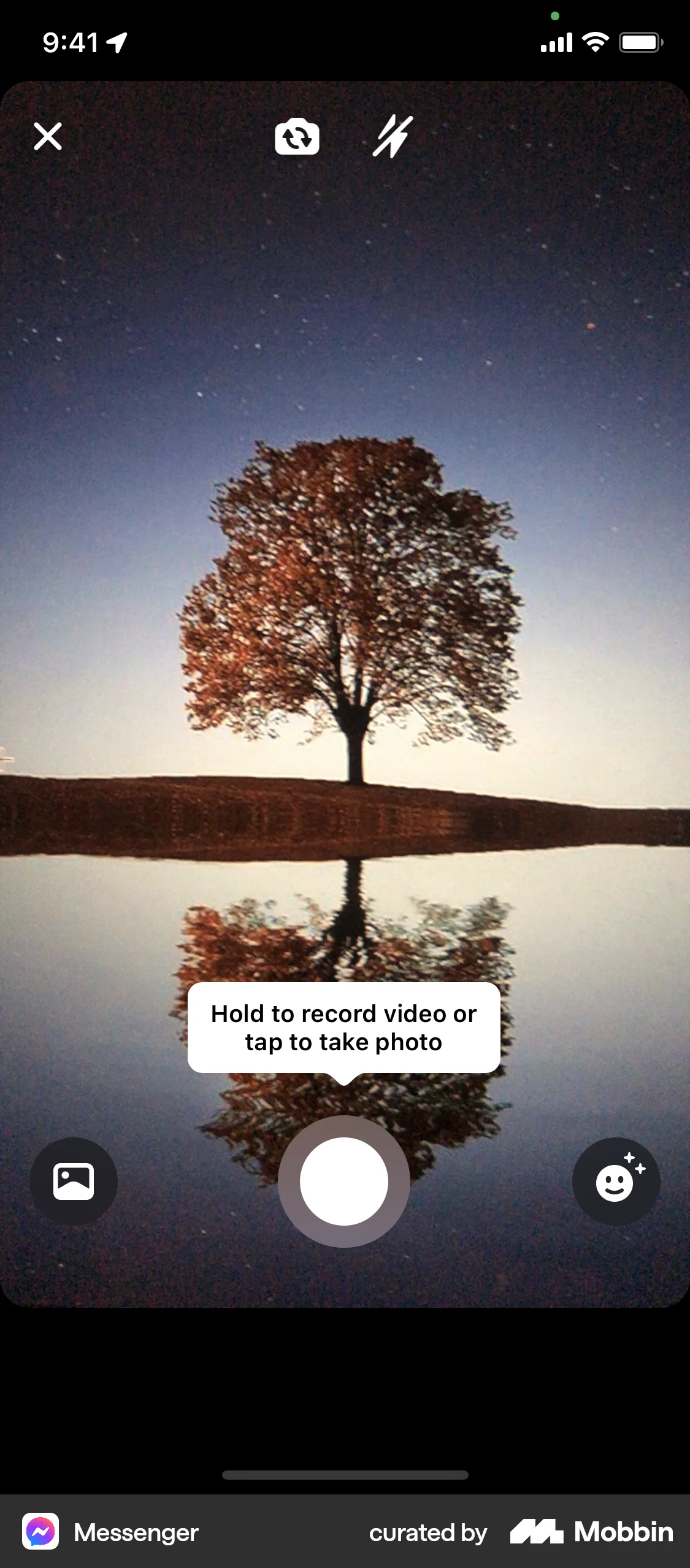 Messenger iOS screen containing Tooltip UI element