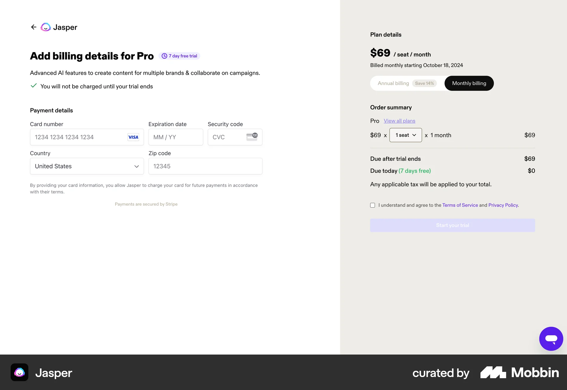 Flow Jasper Jasper Web Onboarding Flow | Mobbin