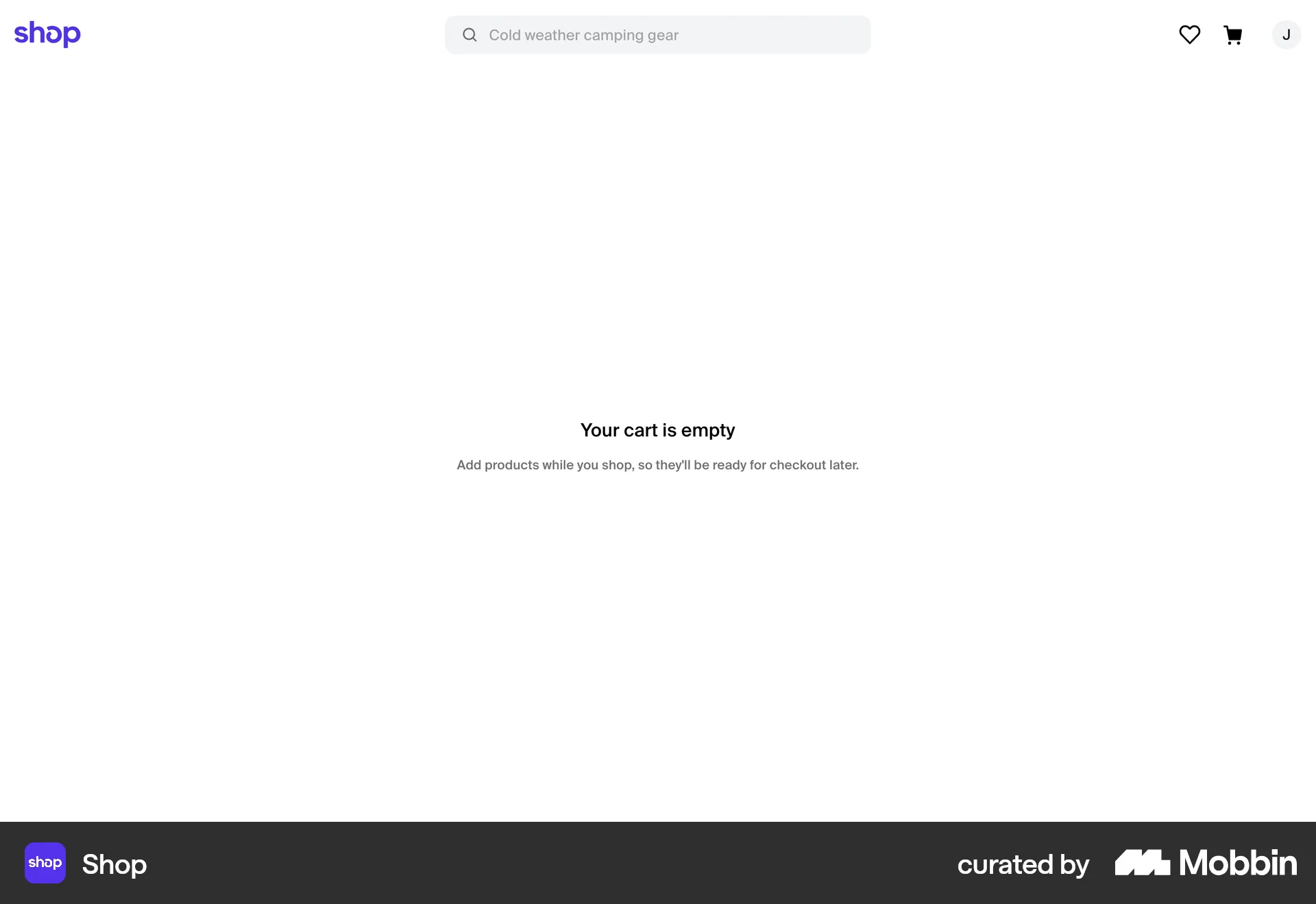 Shop Web Web Shopping Cart screen