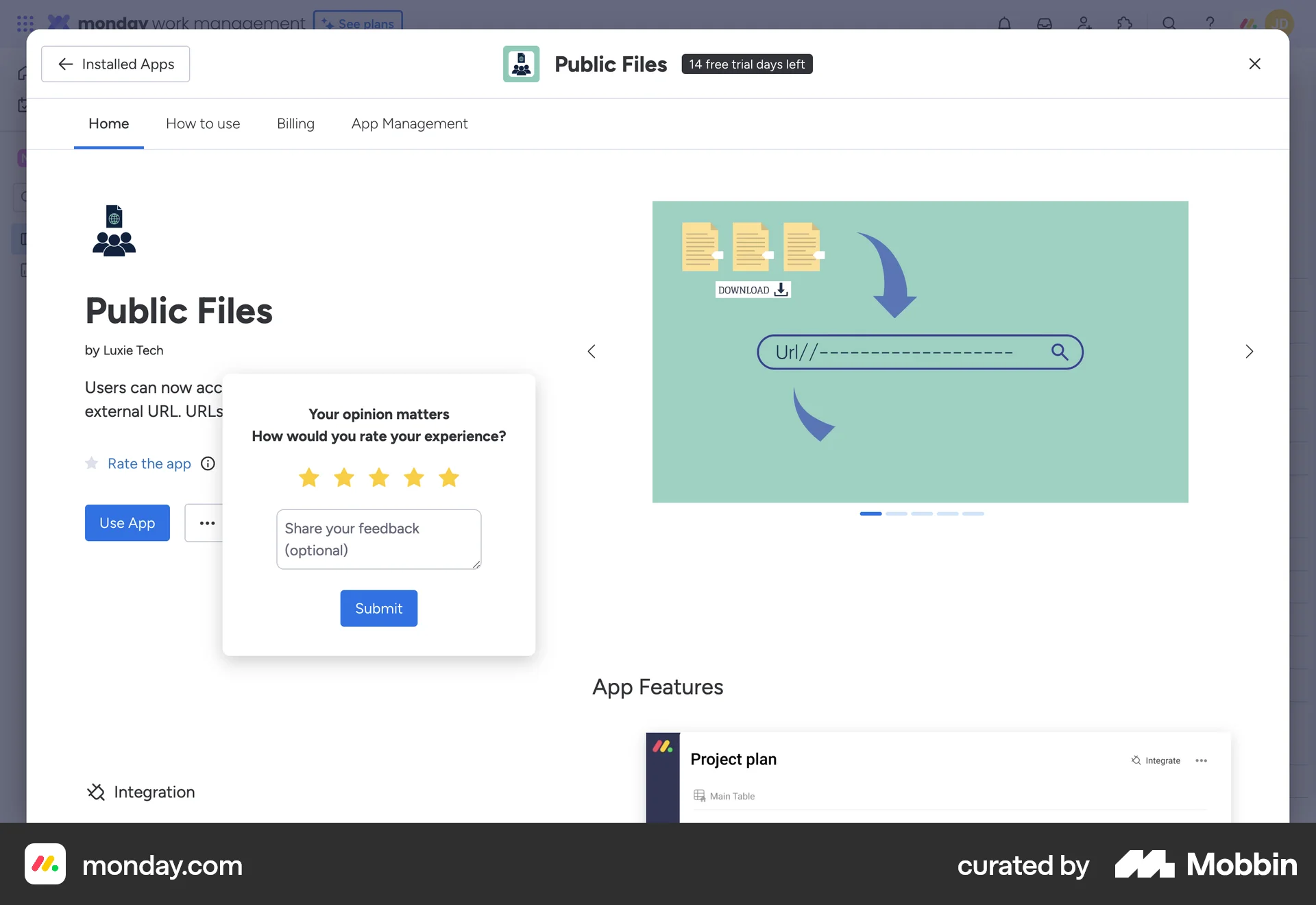 monday.com Web Reviews & Ratings screen