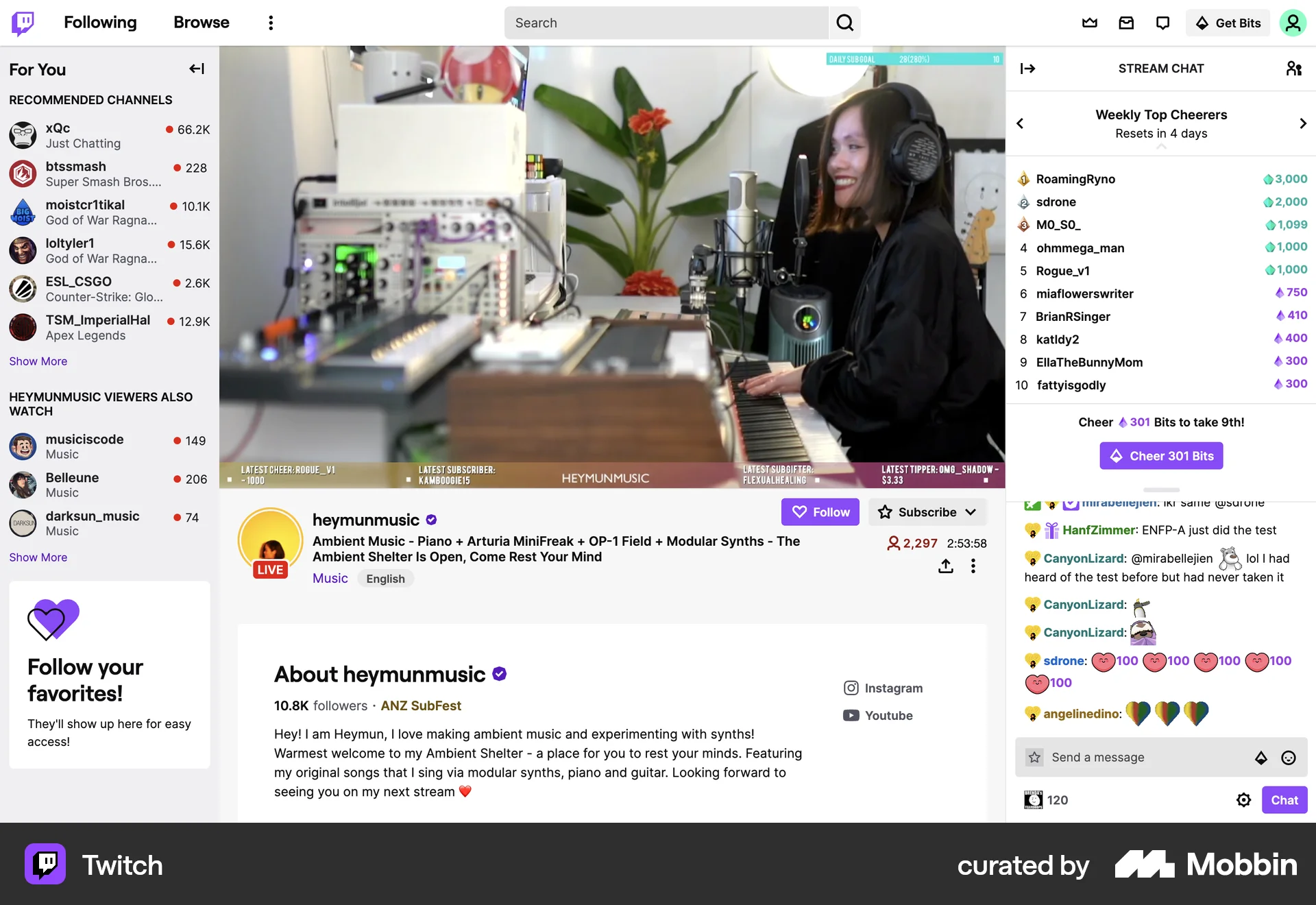Twitch Web Leaderboard screen