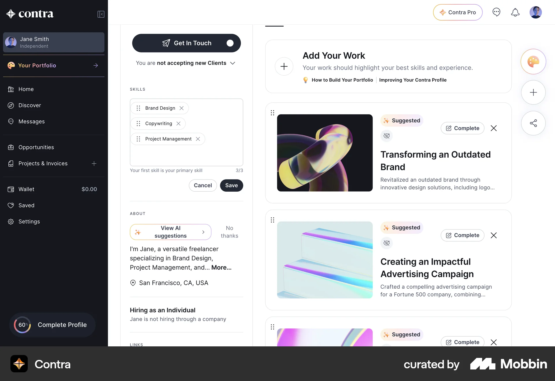 Contra Web Reorder screen