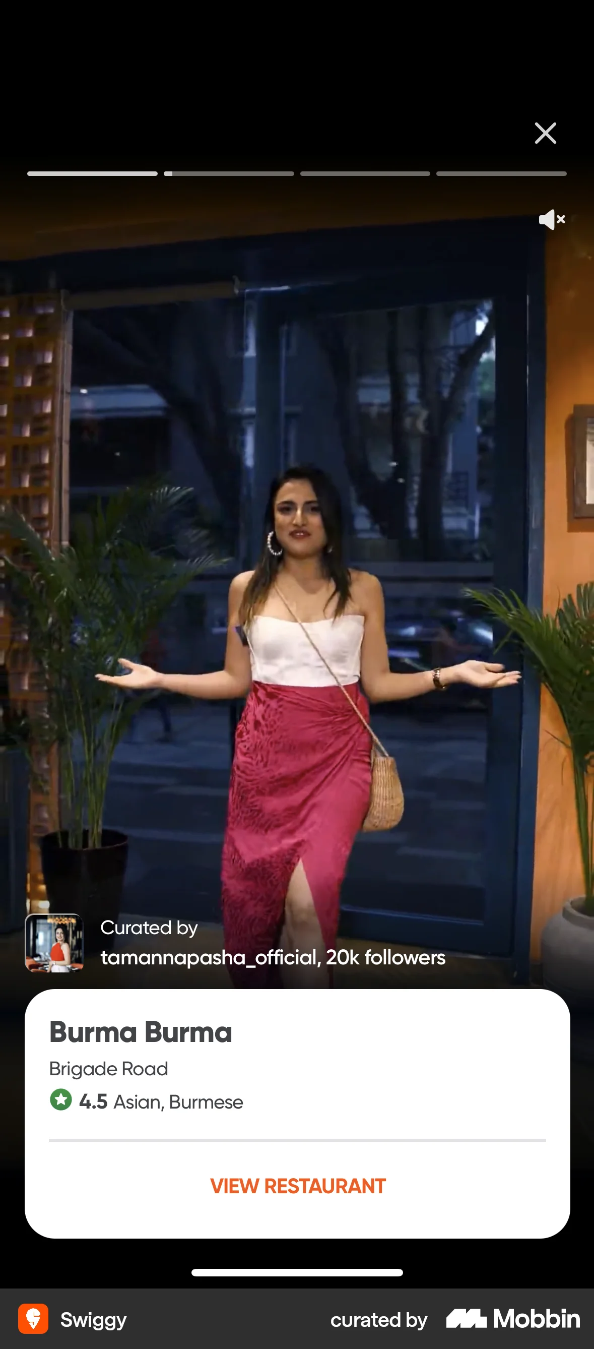 Swiggy iOS Stories screen