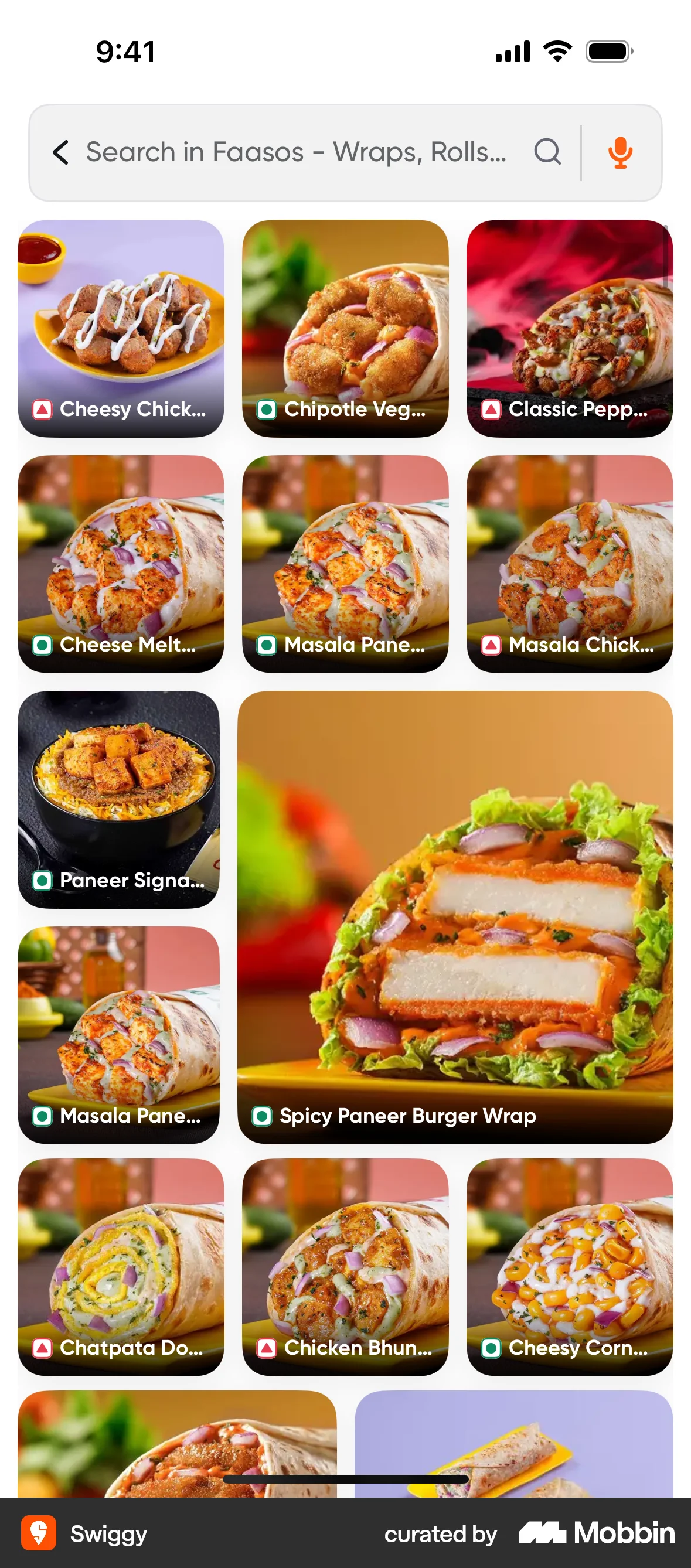 Swiggy iOS Browse & Discover screen