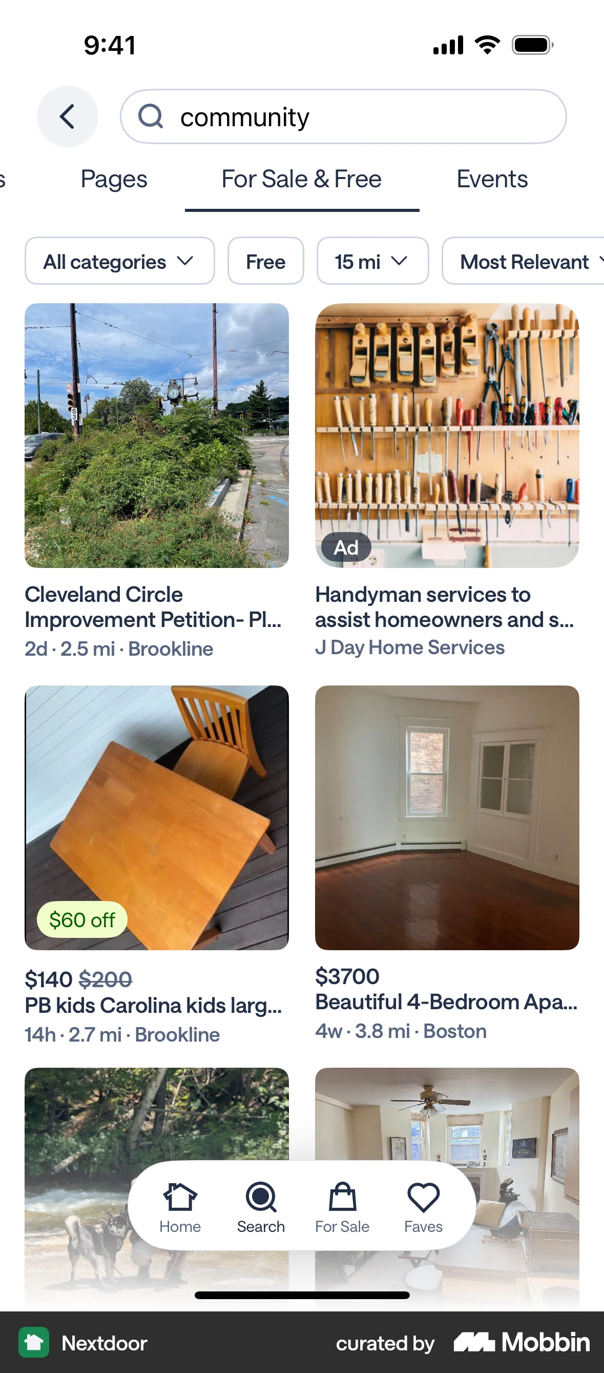 Nextdoor iOS Search screen