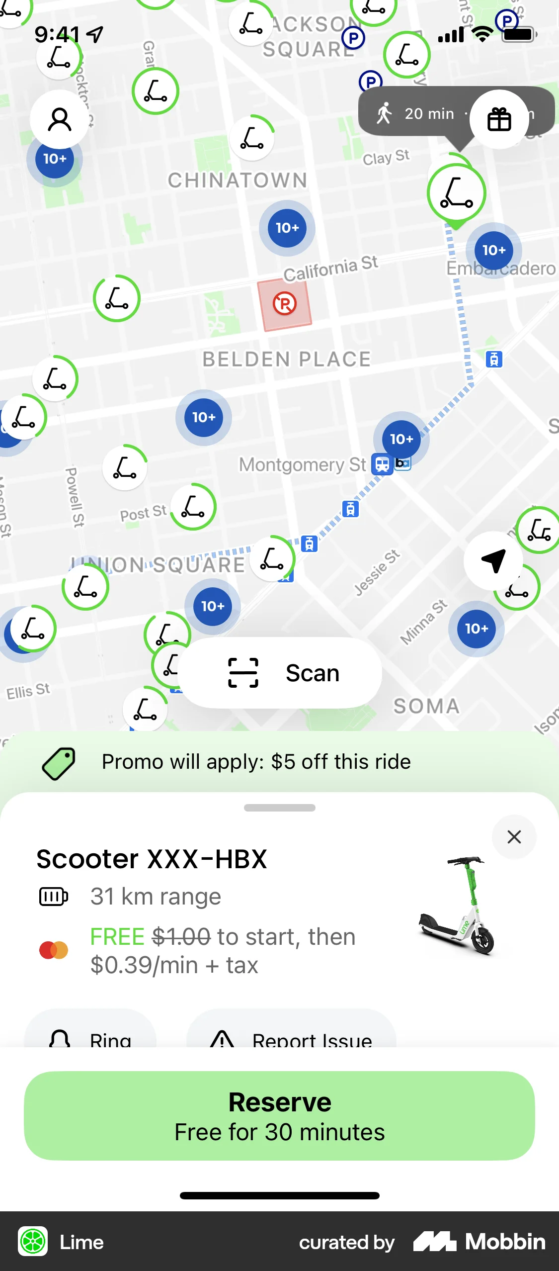 Lime iOS screen containing Tooltip UI element