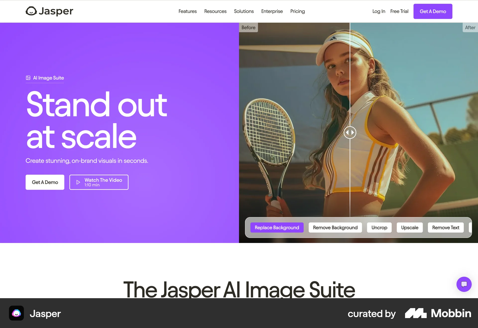 Jasper Web screen containing Carousel UI element