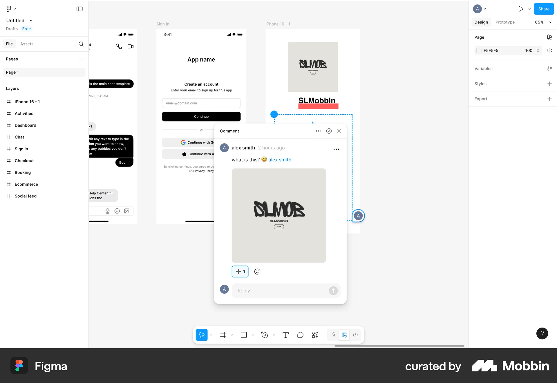Figma Web Like & Upvote screen