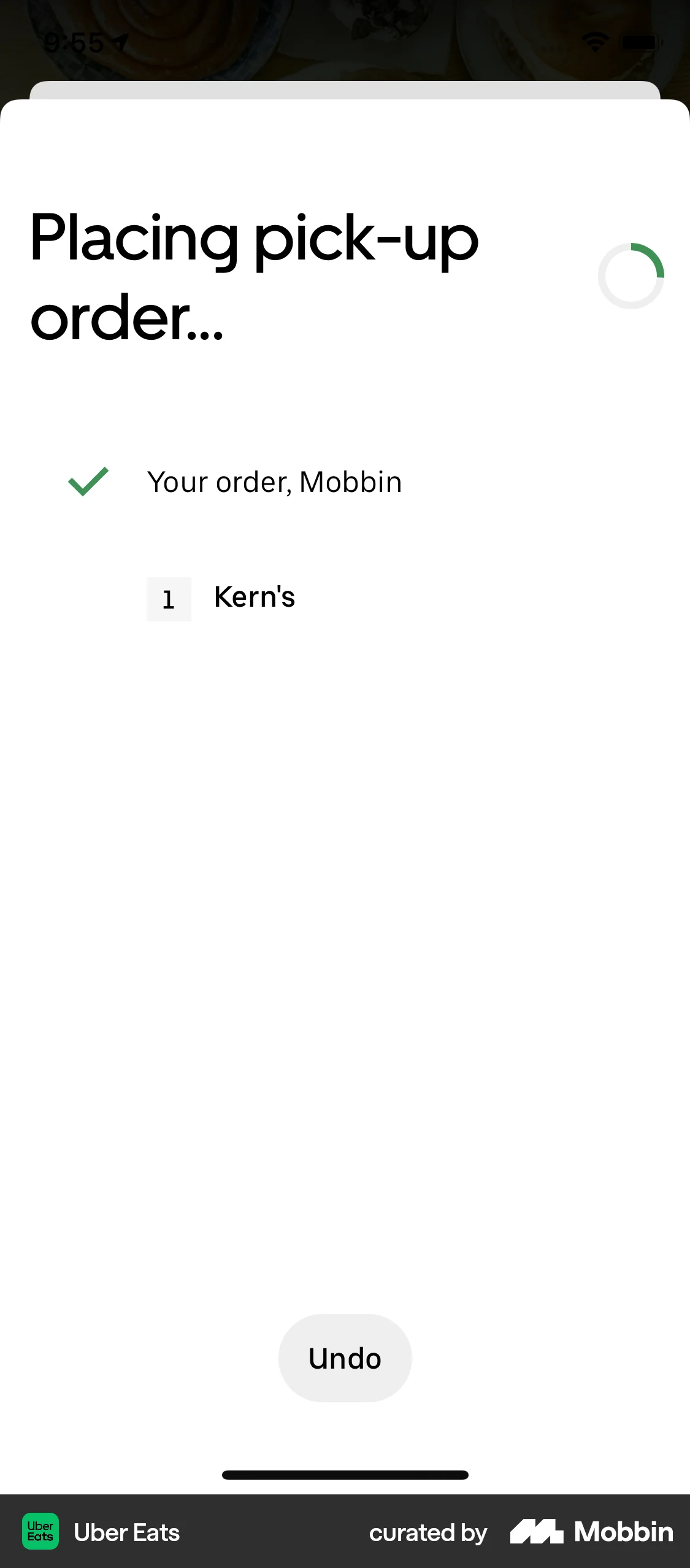 Uber Eats iOS Checkout screen