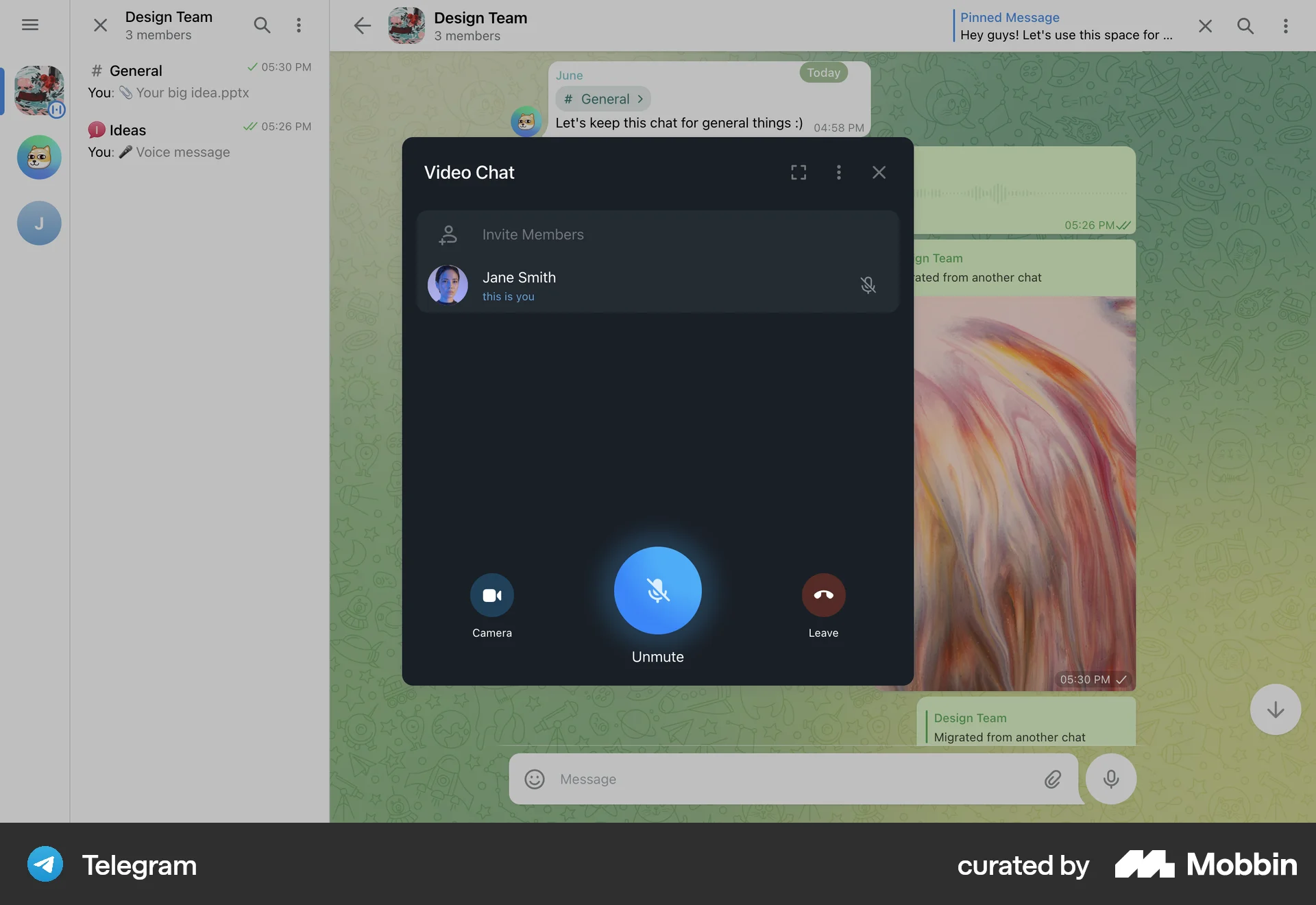 Telegram Web Call screen