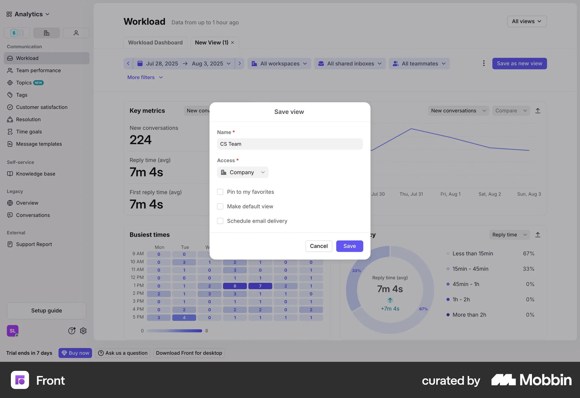 Front Web Save screen