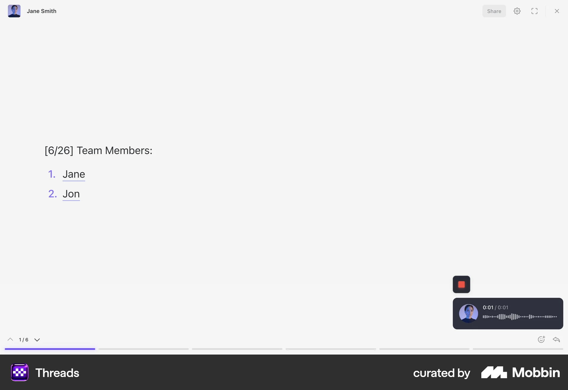 Threads Web Audio & Video Recorder screen