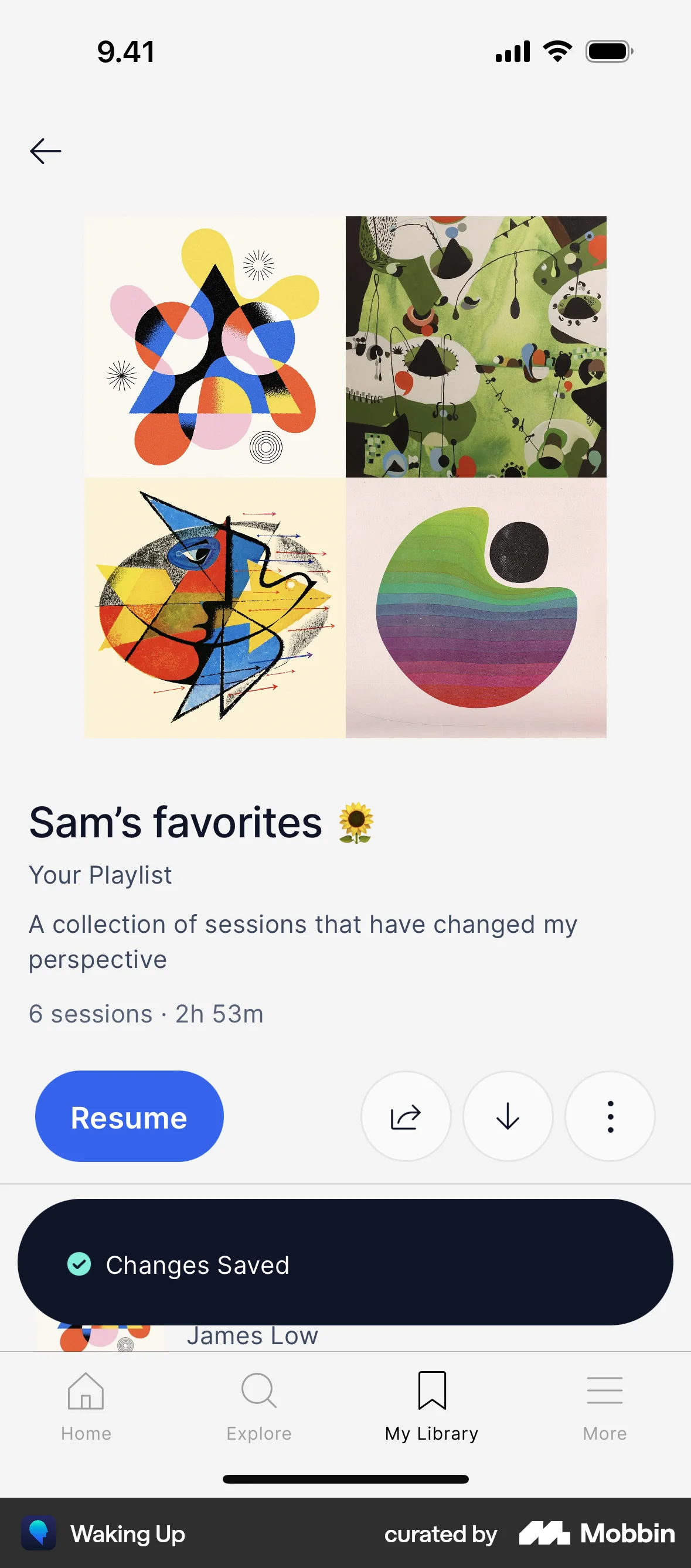 Waking Up iOS screen containing Toast UI element