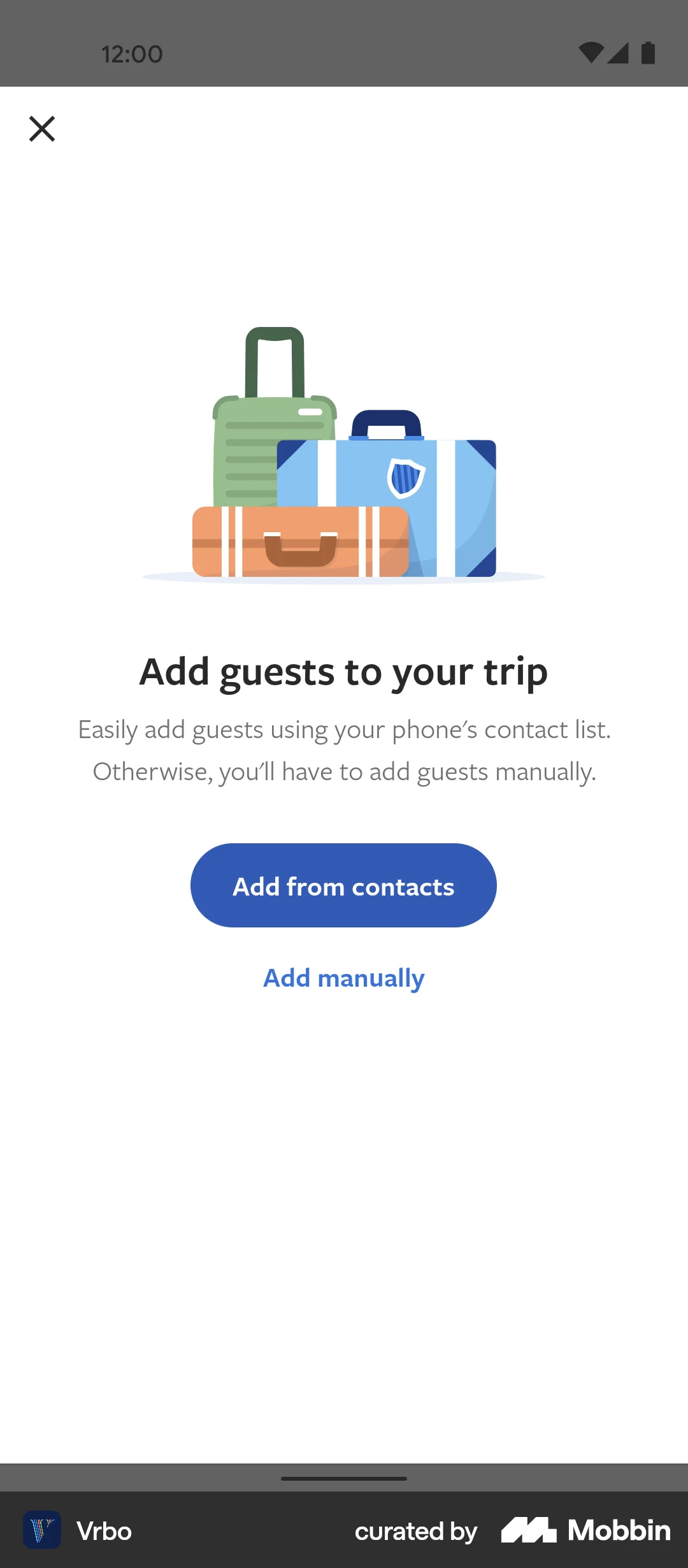 Vrbo Android Invite Teammates screen