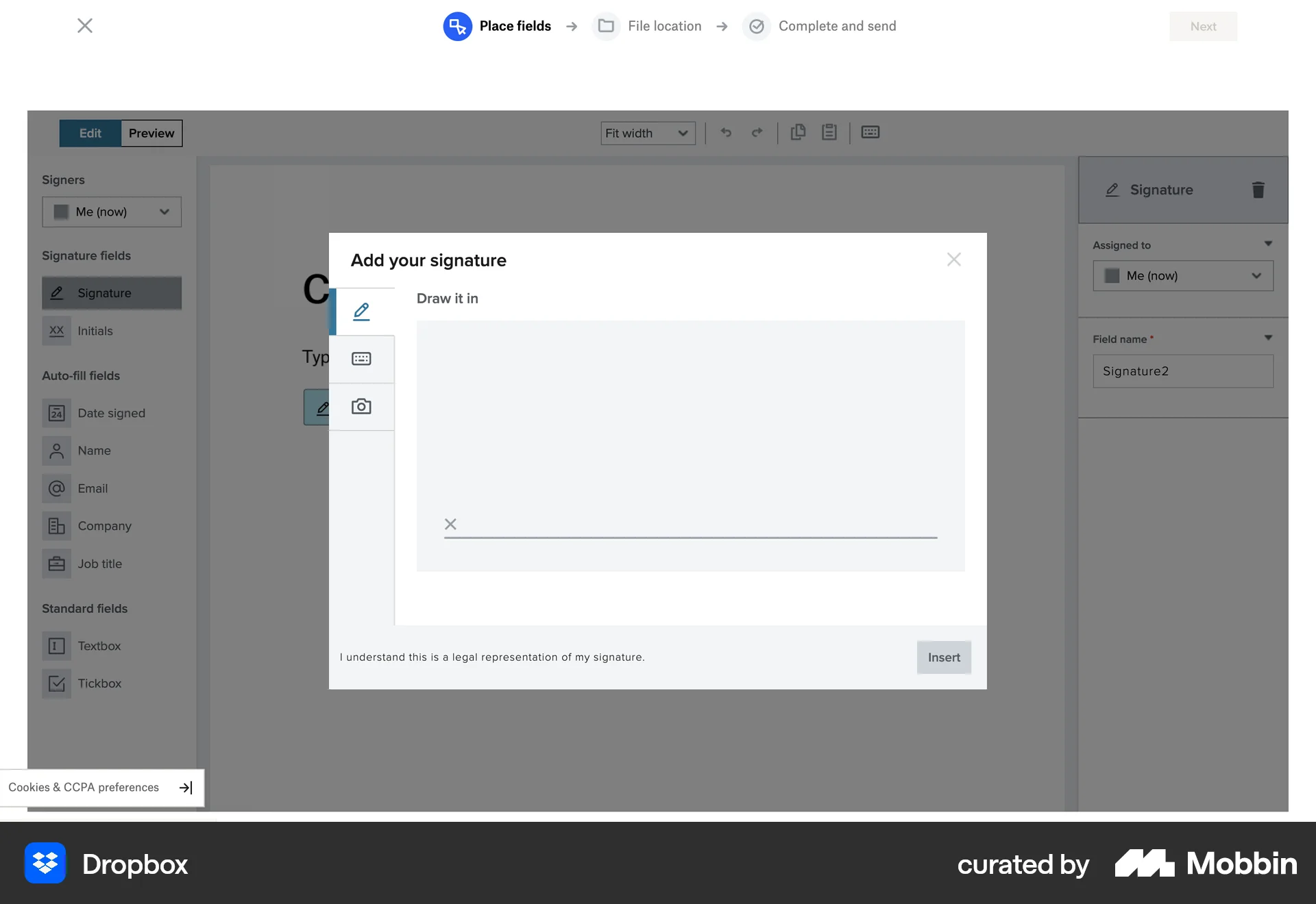 Dropbox Web Draw & Annotate screen