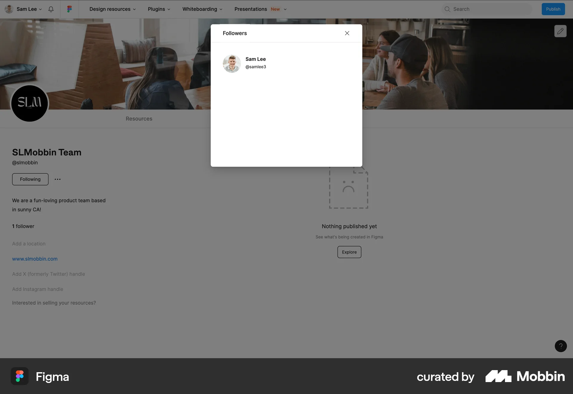 Figma Web Followers & Following screen
