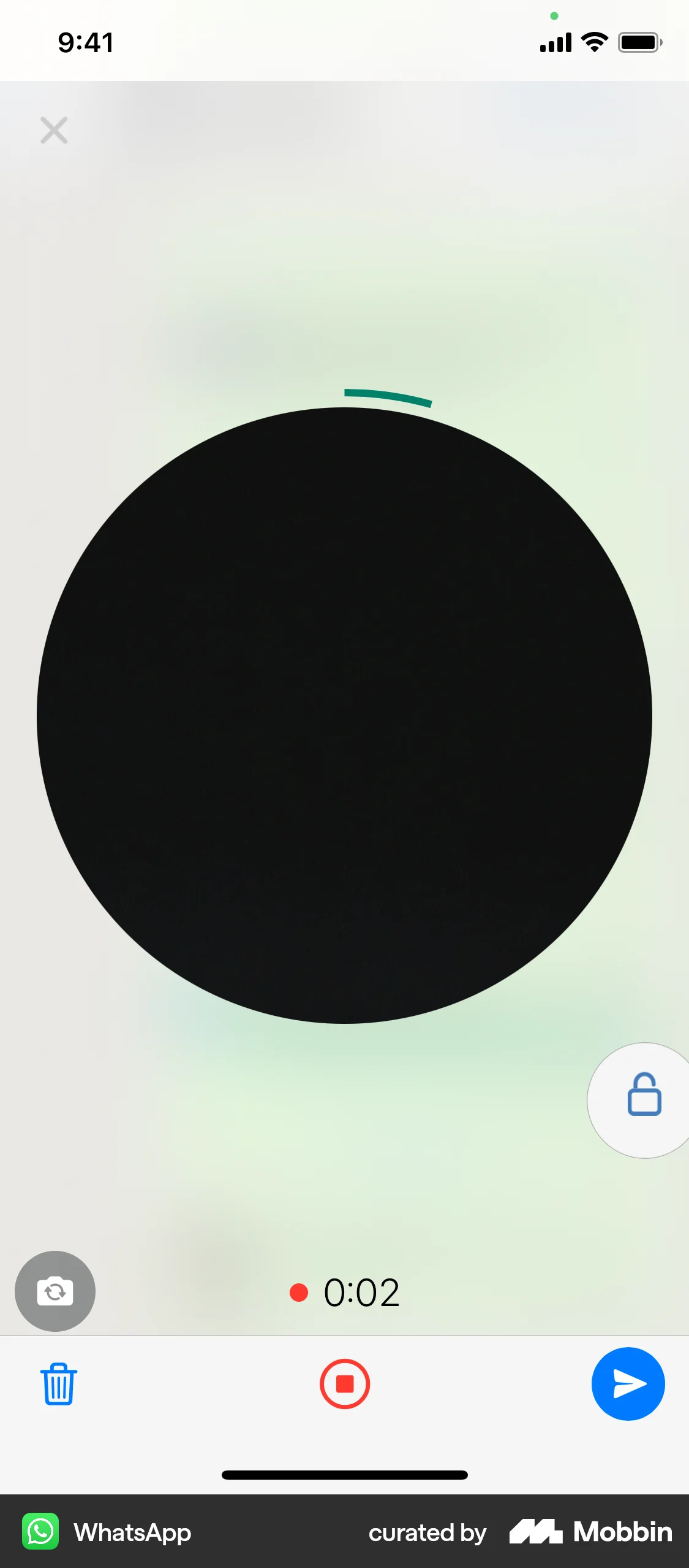 WhatsApp iOS Audio & Video Recorder screen