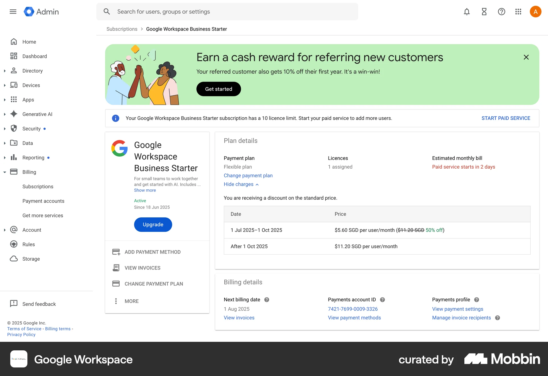 Google Workspace Web screen containing Toolbar UI element