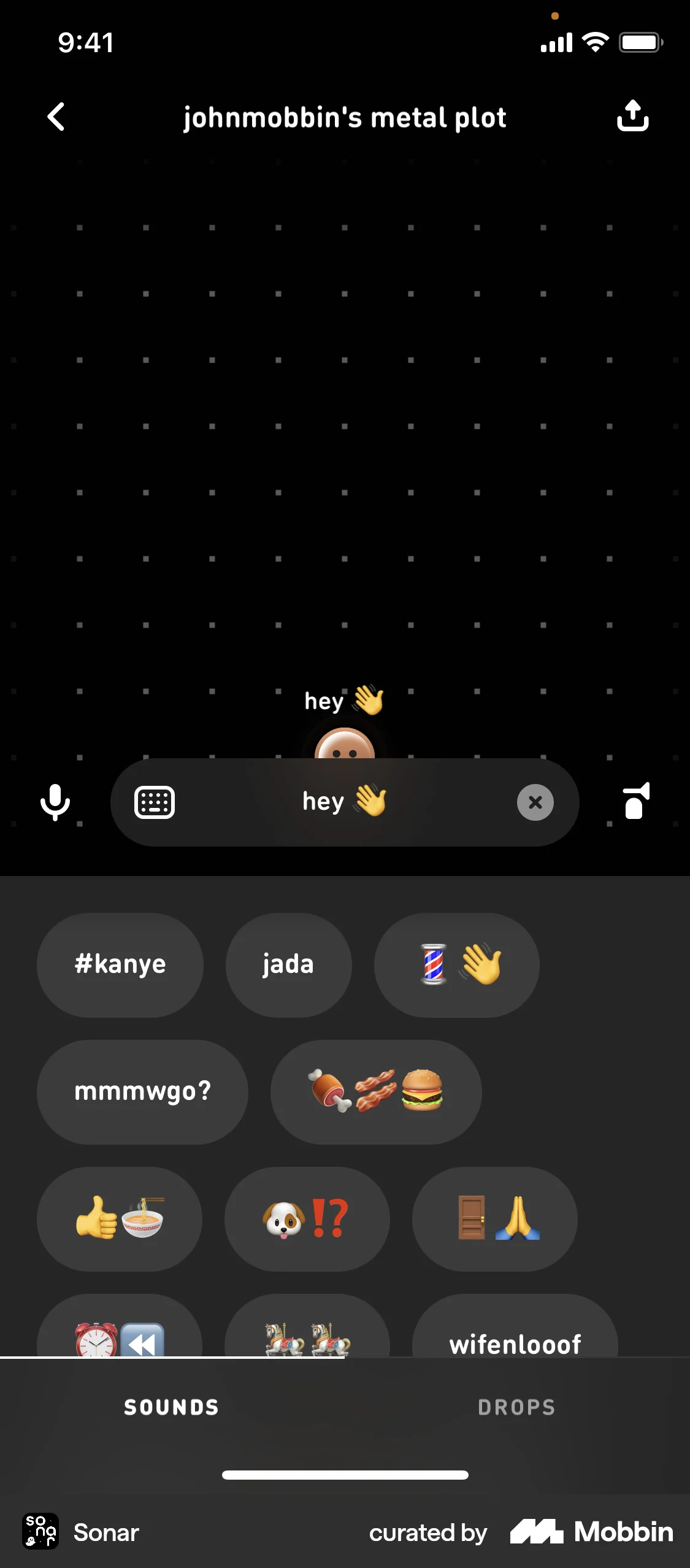 Sonar iOS Filters & Stickers screen