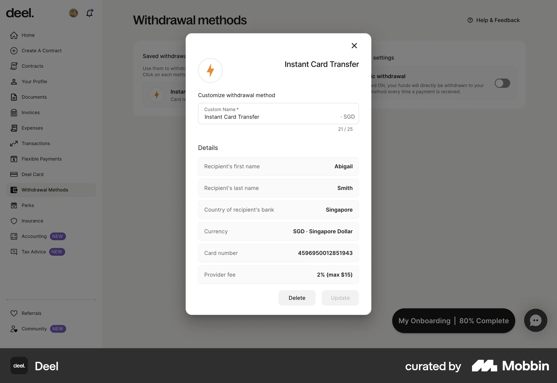 Deel Web Other Content screen