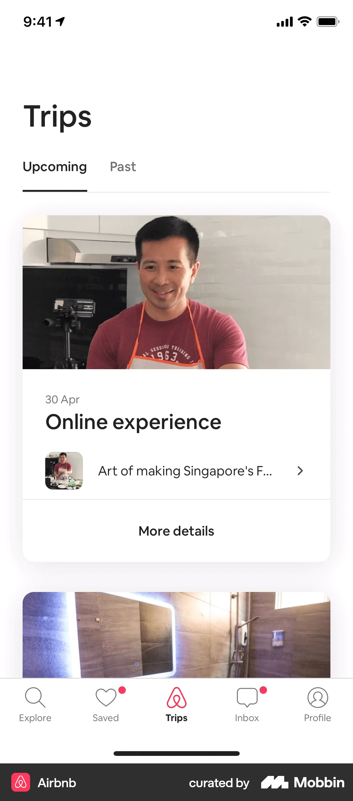 Airbnb iOS Event Detail screen