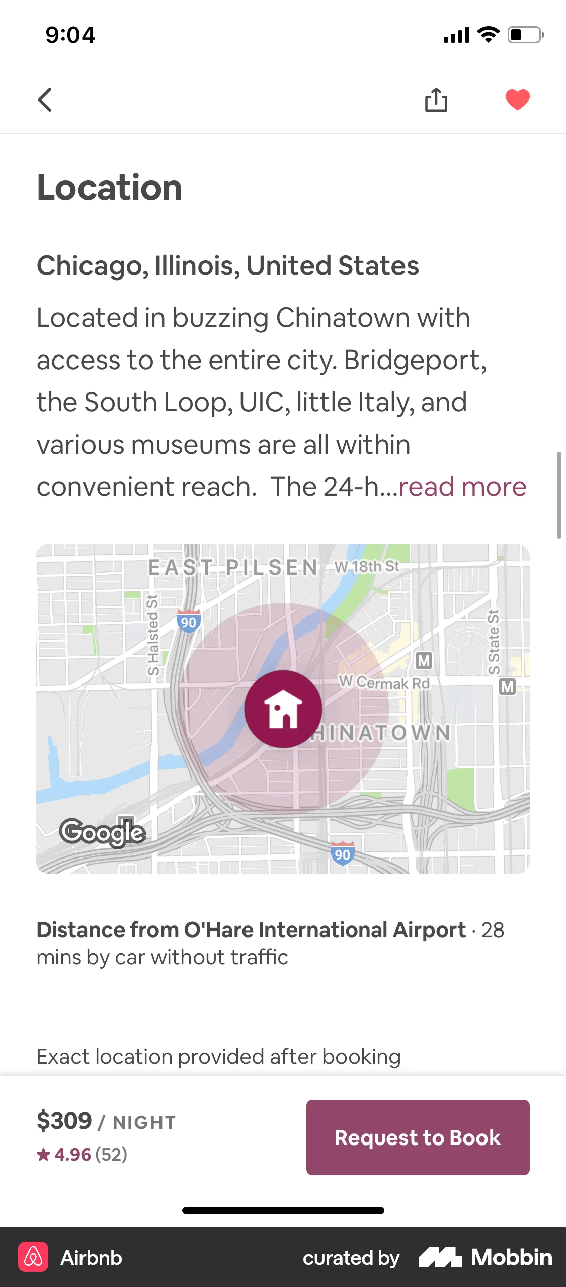 Airbnb iOS Real Estate App screen